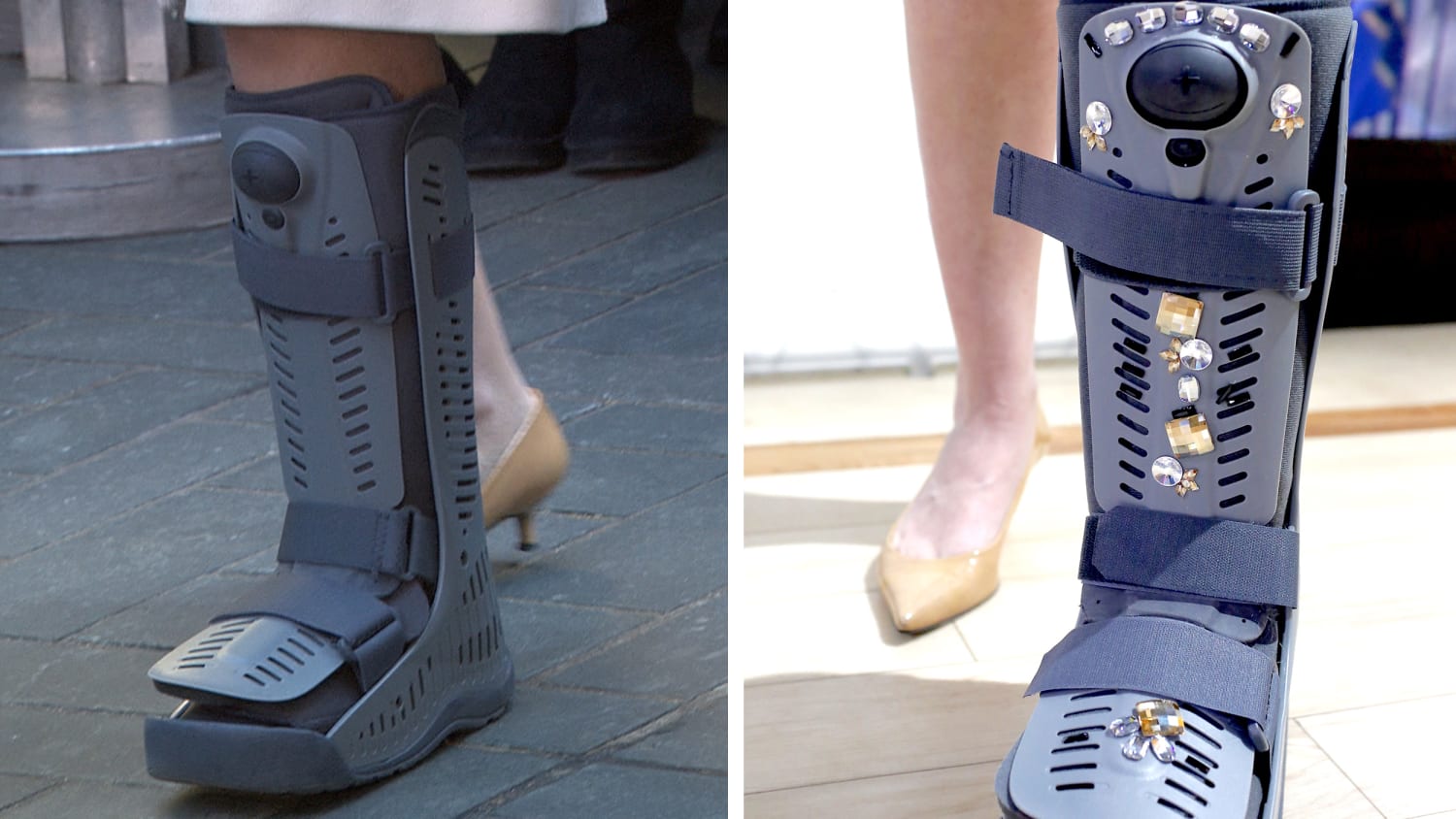 bedazzled orthopedic boot