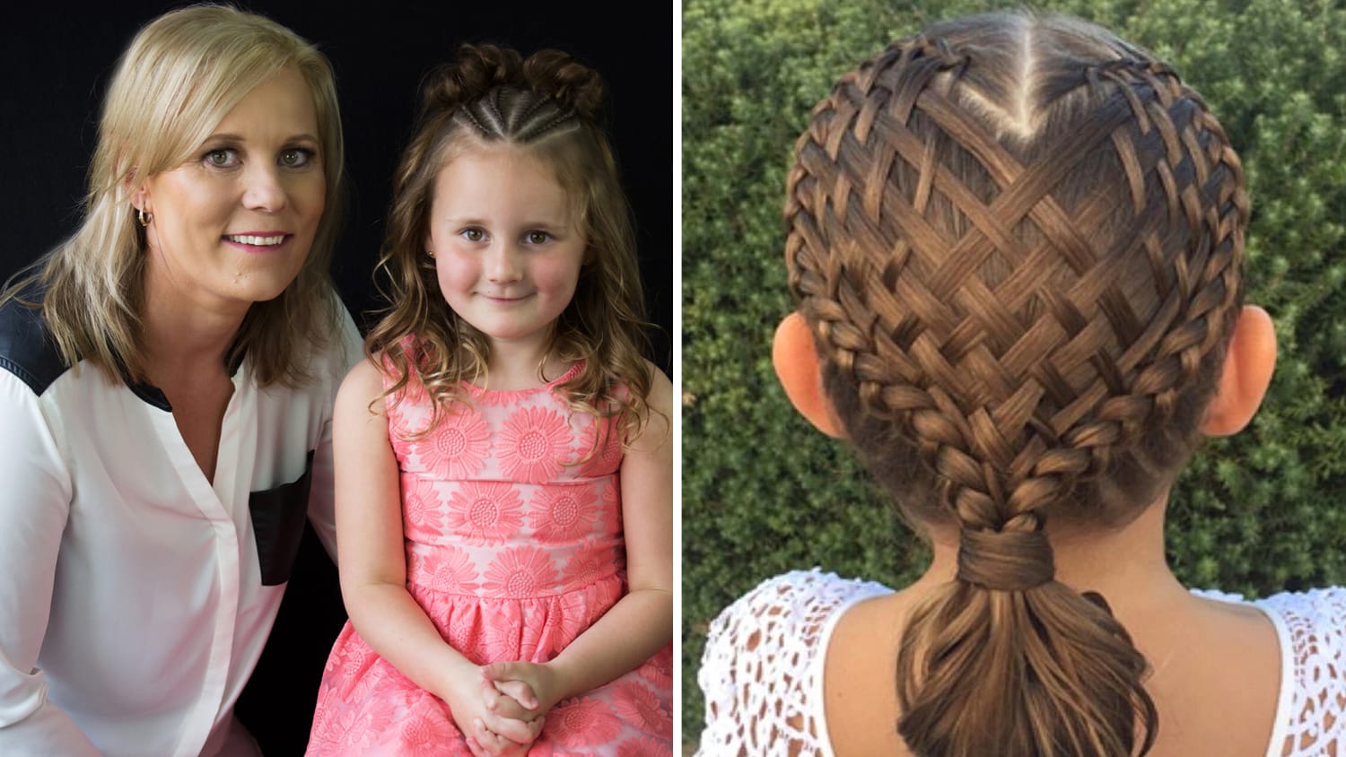Mom creates beautiful, intricate braids in daughter's hair