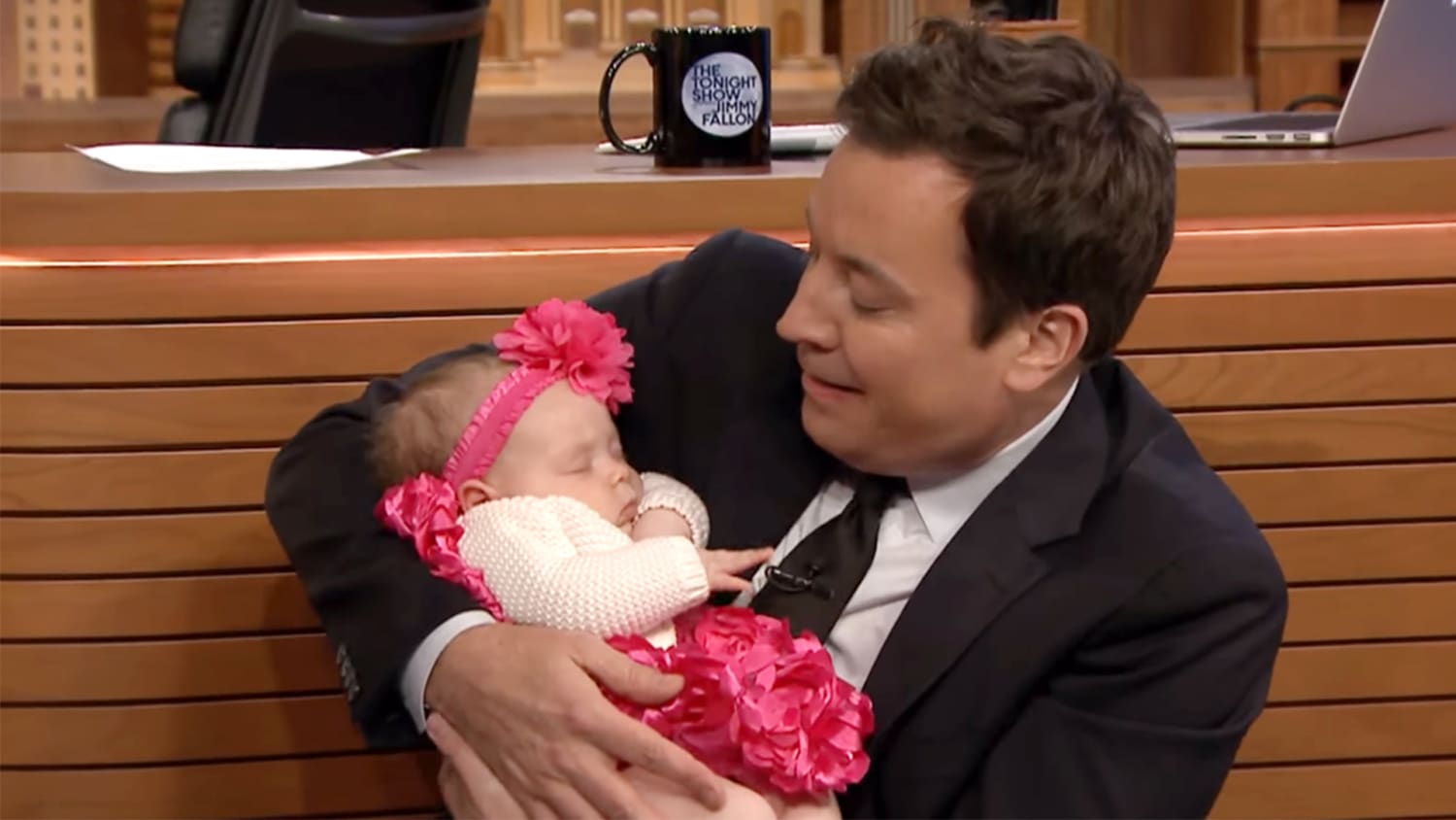Ice-T's sleeping baby Chanel turns Jimmy Fallon into a puddle of mush