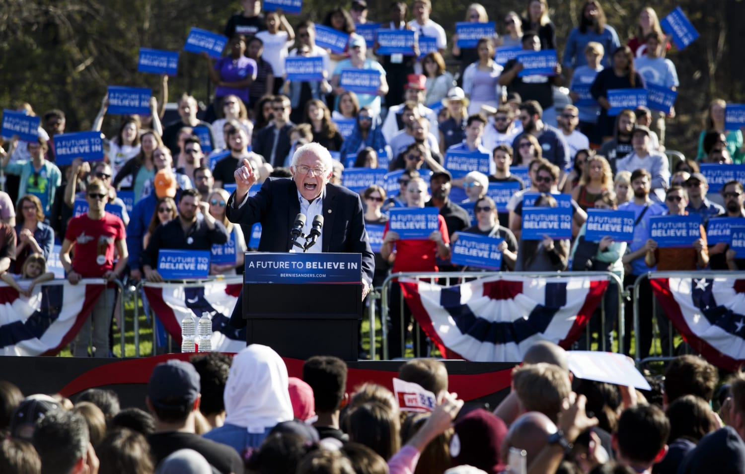 Sanders Campaign Claims Record-Breaking Crowd at New York Rally