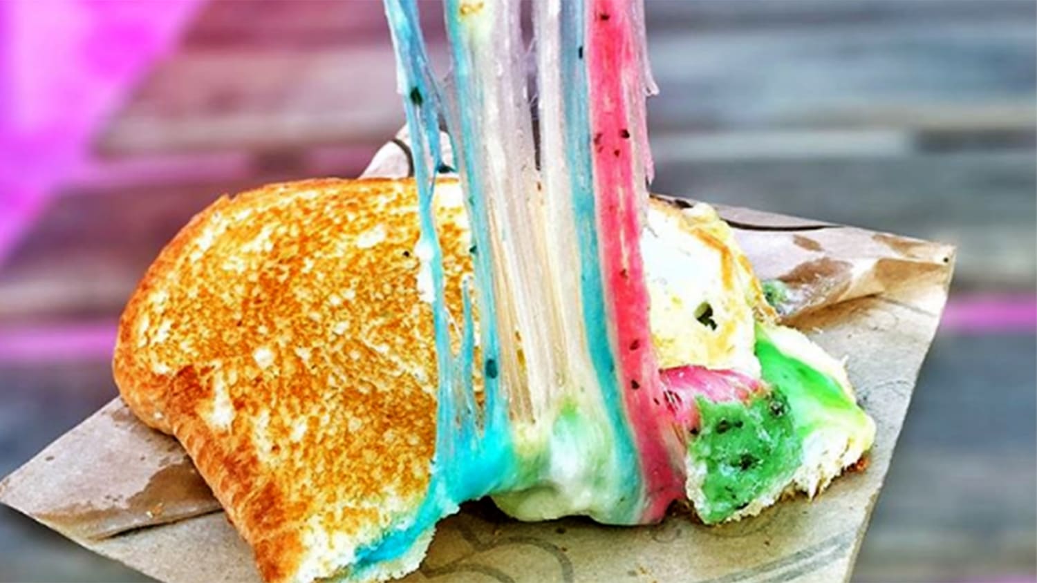 Rainbow grilled cheese sandwiches are going viral