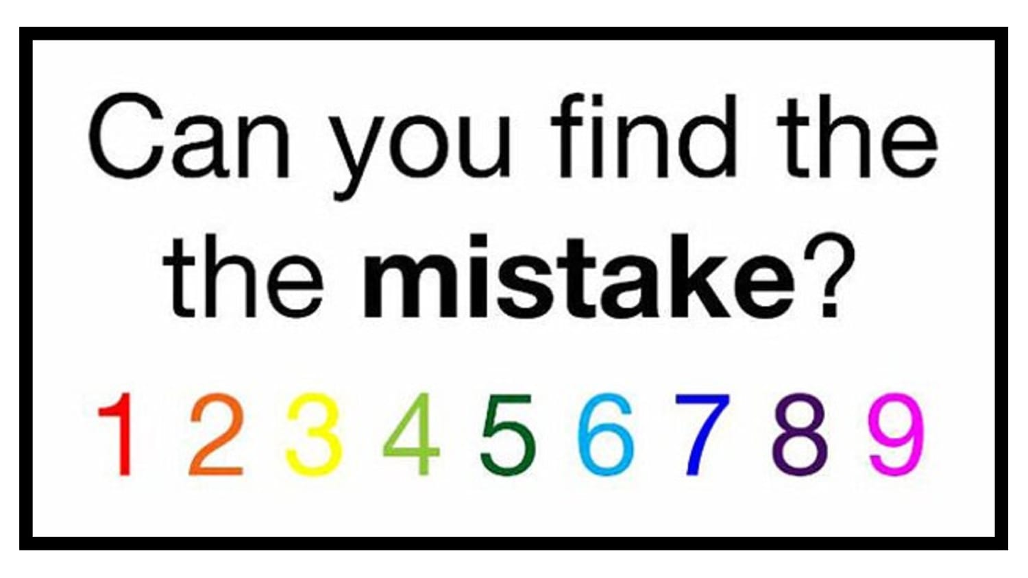 Can you find the mistake in 5 seconds? Try the latest puzzle