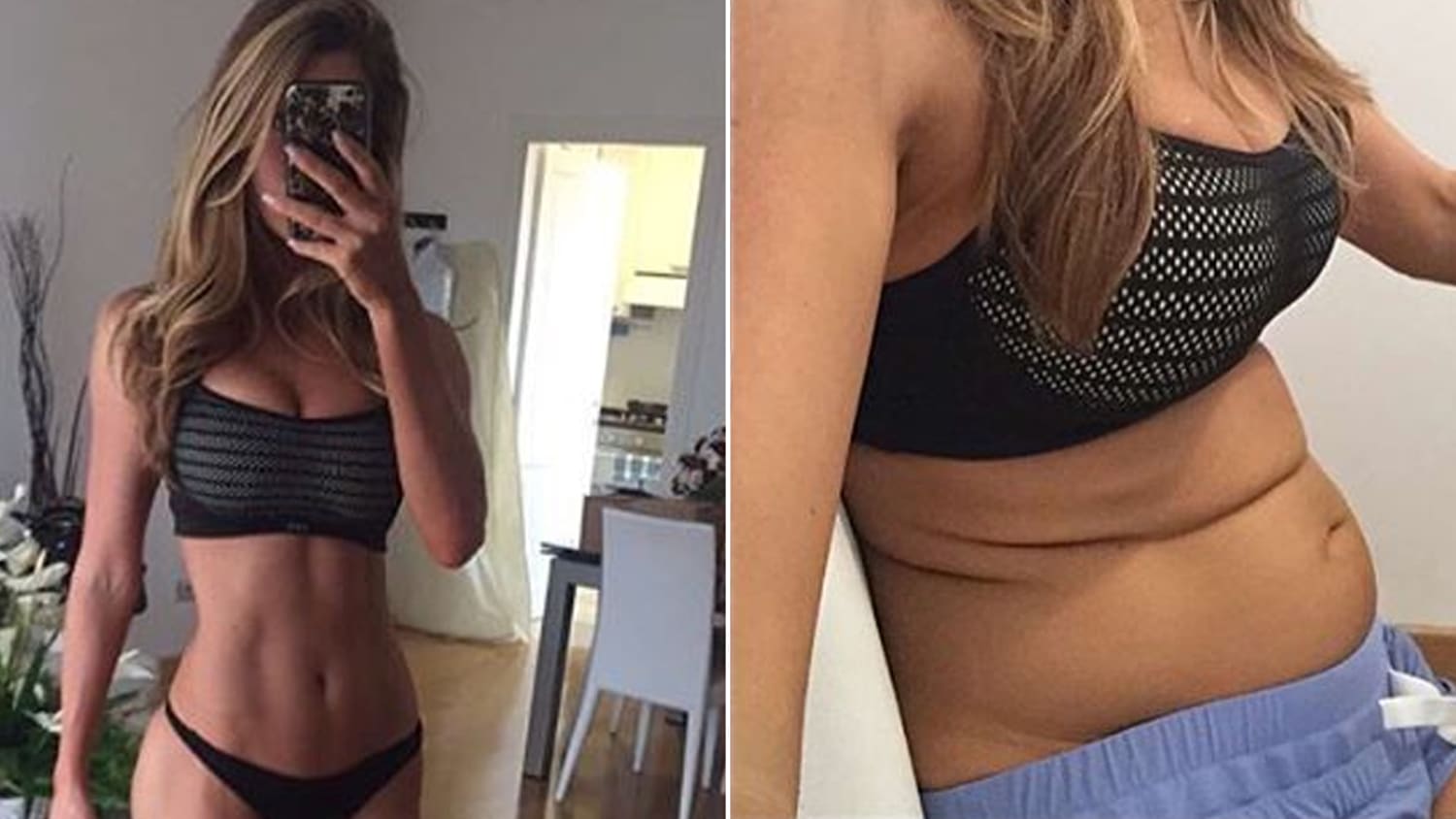 Anna Victoria's before/after pic shows the pregnant body changing