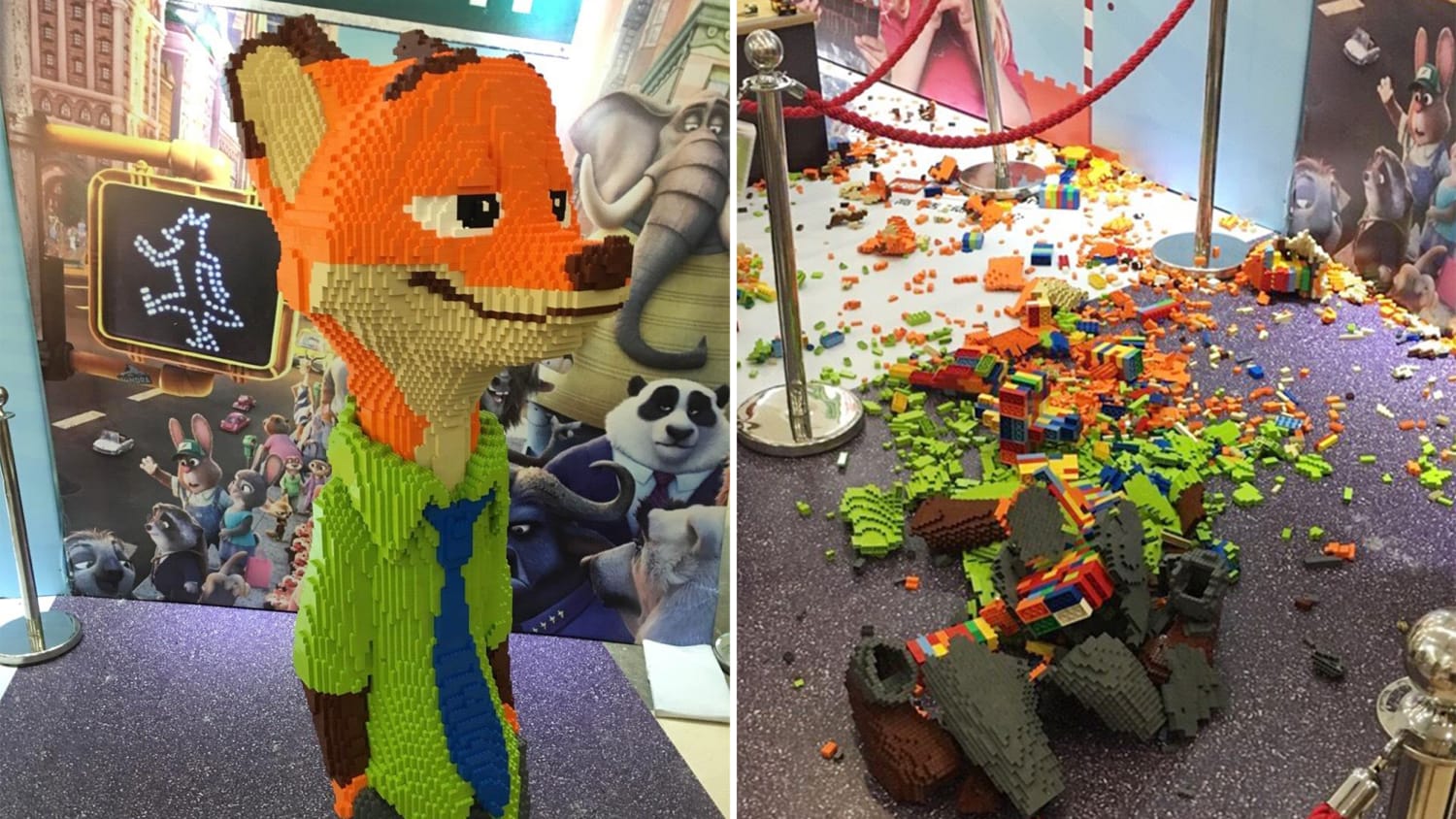 humedad borroso invadir Boy knocks over Lego sculpture worth over $15K at new exhibit