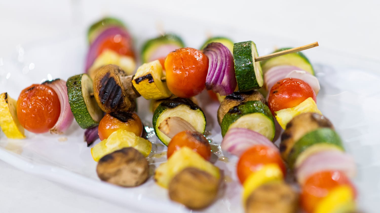 Grilled Vegetable Skewers - Slender Kitchen