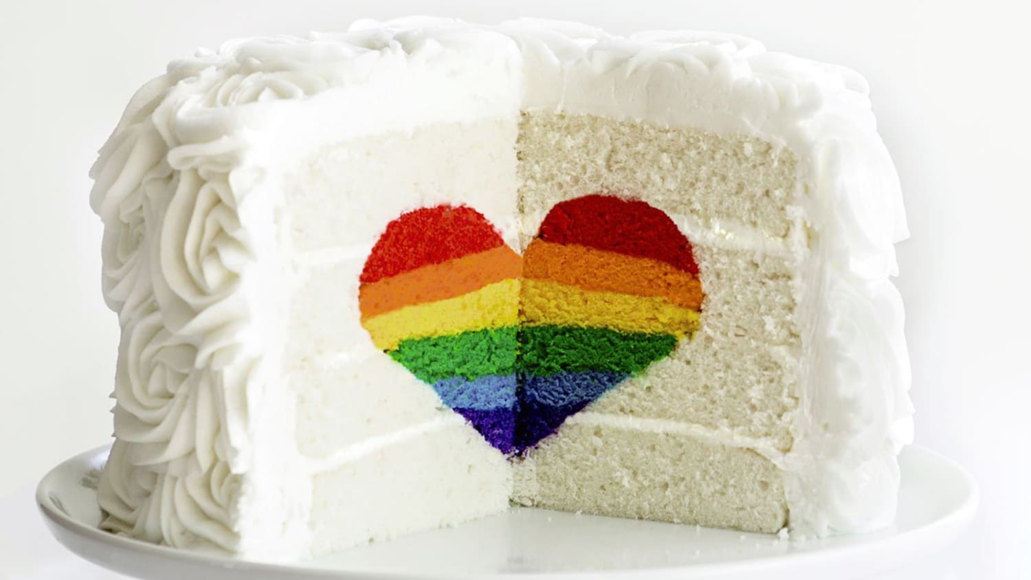 Rainbow shaped cake