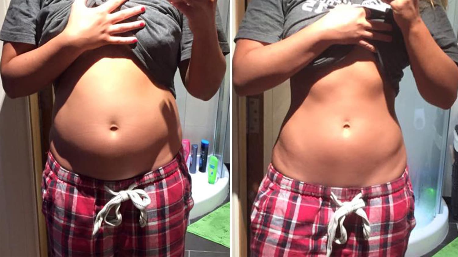 Fitness blogger Tiffany Brien posts pics of her belly bloat