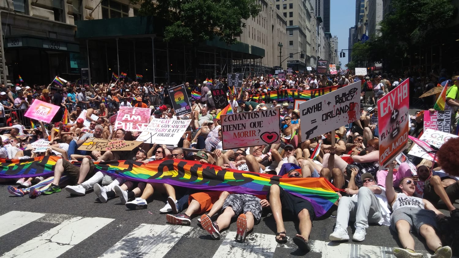 gays Gays Against Guns' Stages Die-Ins at NYC Pride March