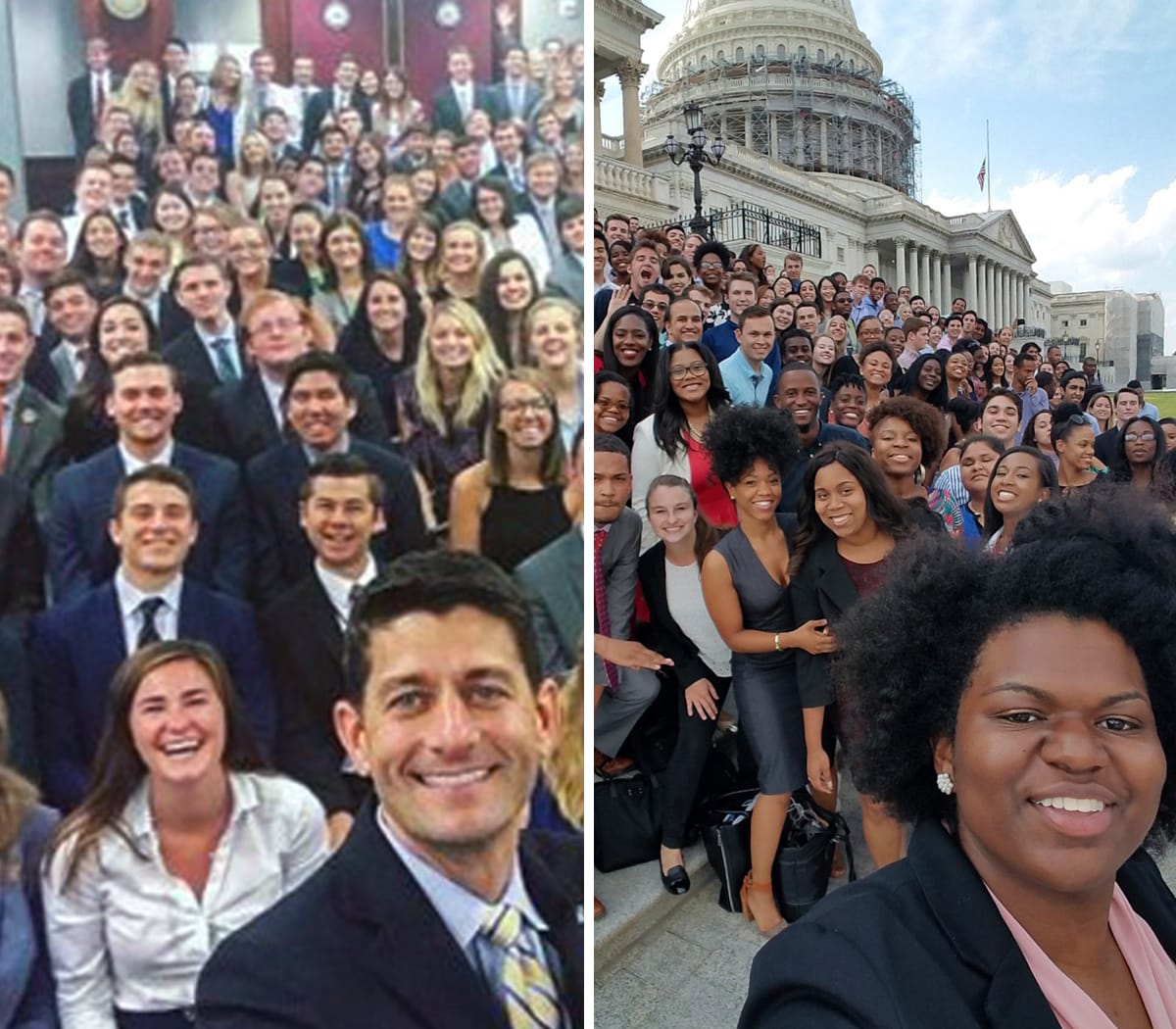 GOP and Dem Intern Class Photos Show Diversity Differences
