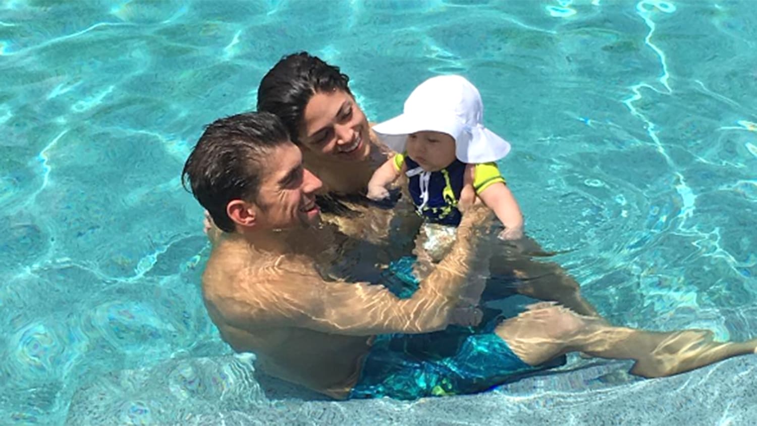Michael Phelps celebrates retirement in the pool — with family