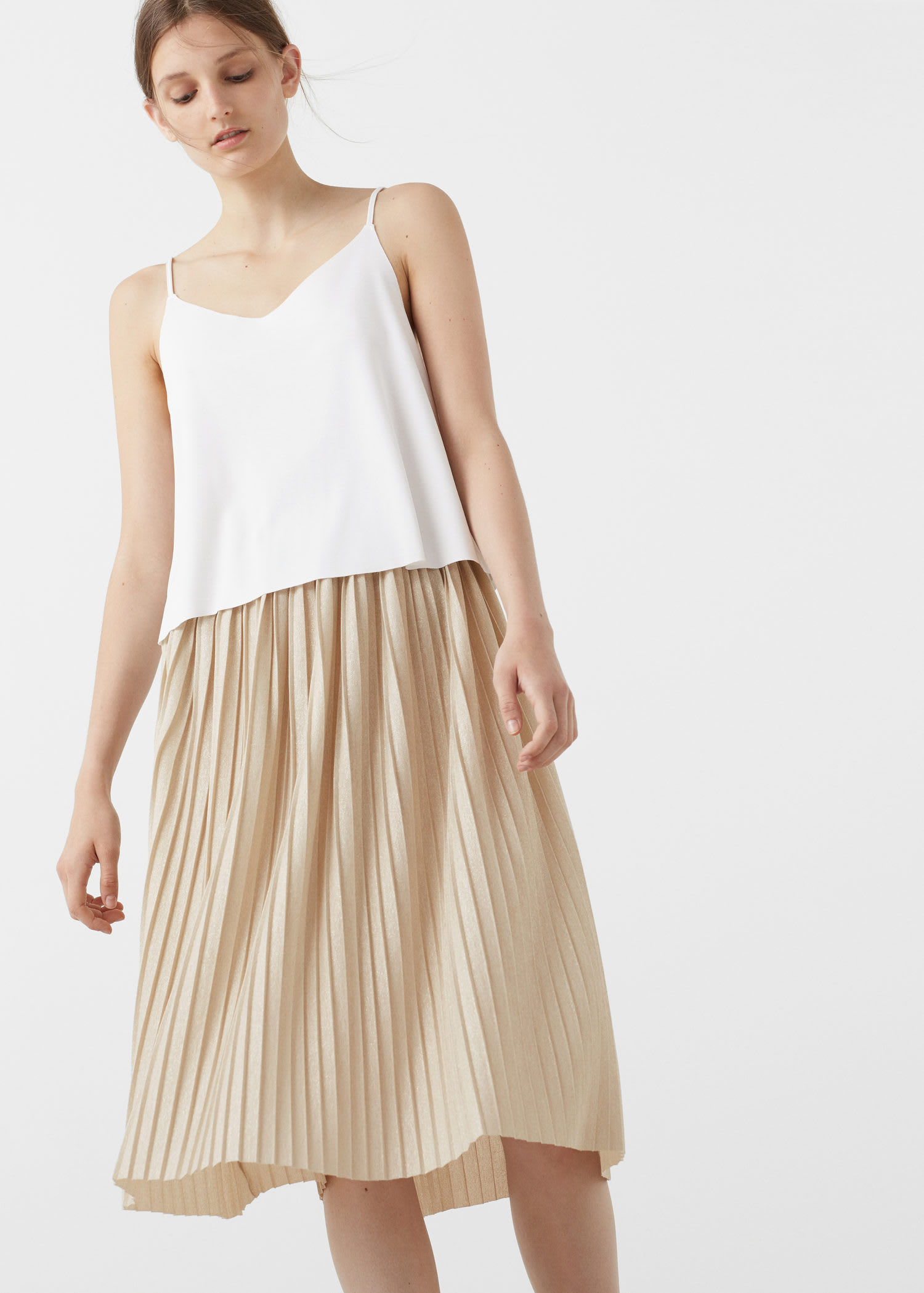 mango metallic skirt