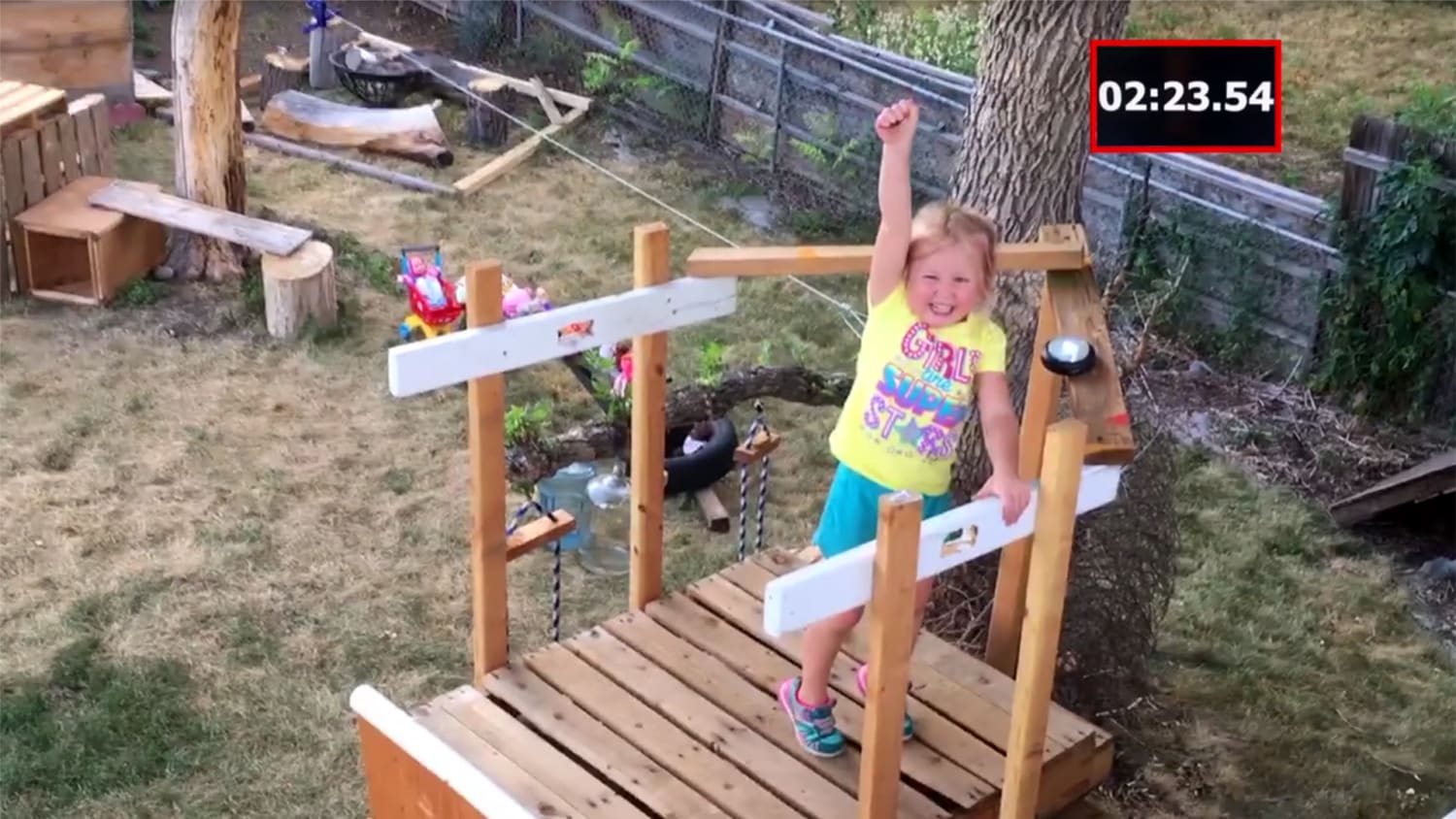 Dad Builds Daughter, 5, Epic 'Ninja Warrior' Obstacle Course