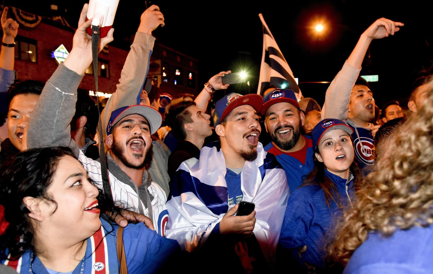 Some of the CUBS fans came together to celebrate  Chicago cubs world series,  Cubs world series, Chicago cubs fans