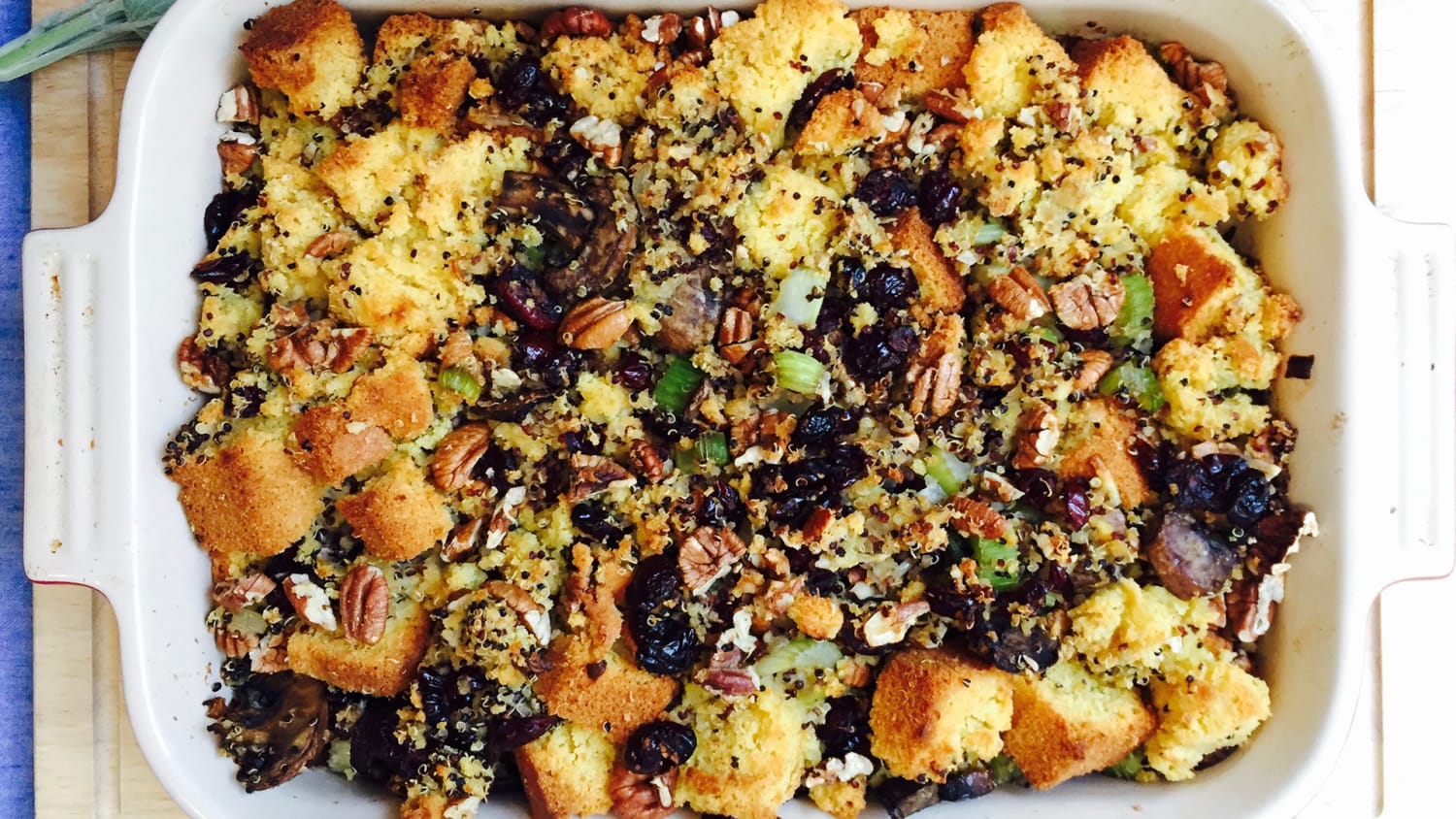 Quinoa, Cornbread and Cranberry Stuffing recipe-image