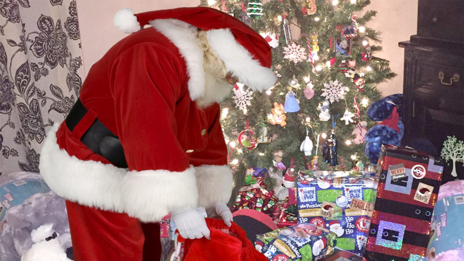 santa claus with presents