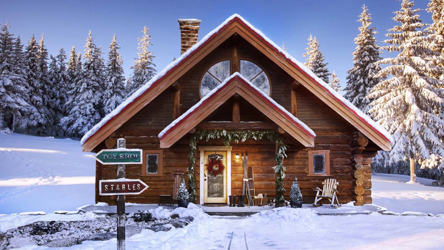 tour inside Santa's house in the North Pole