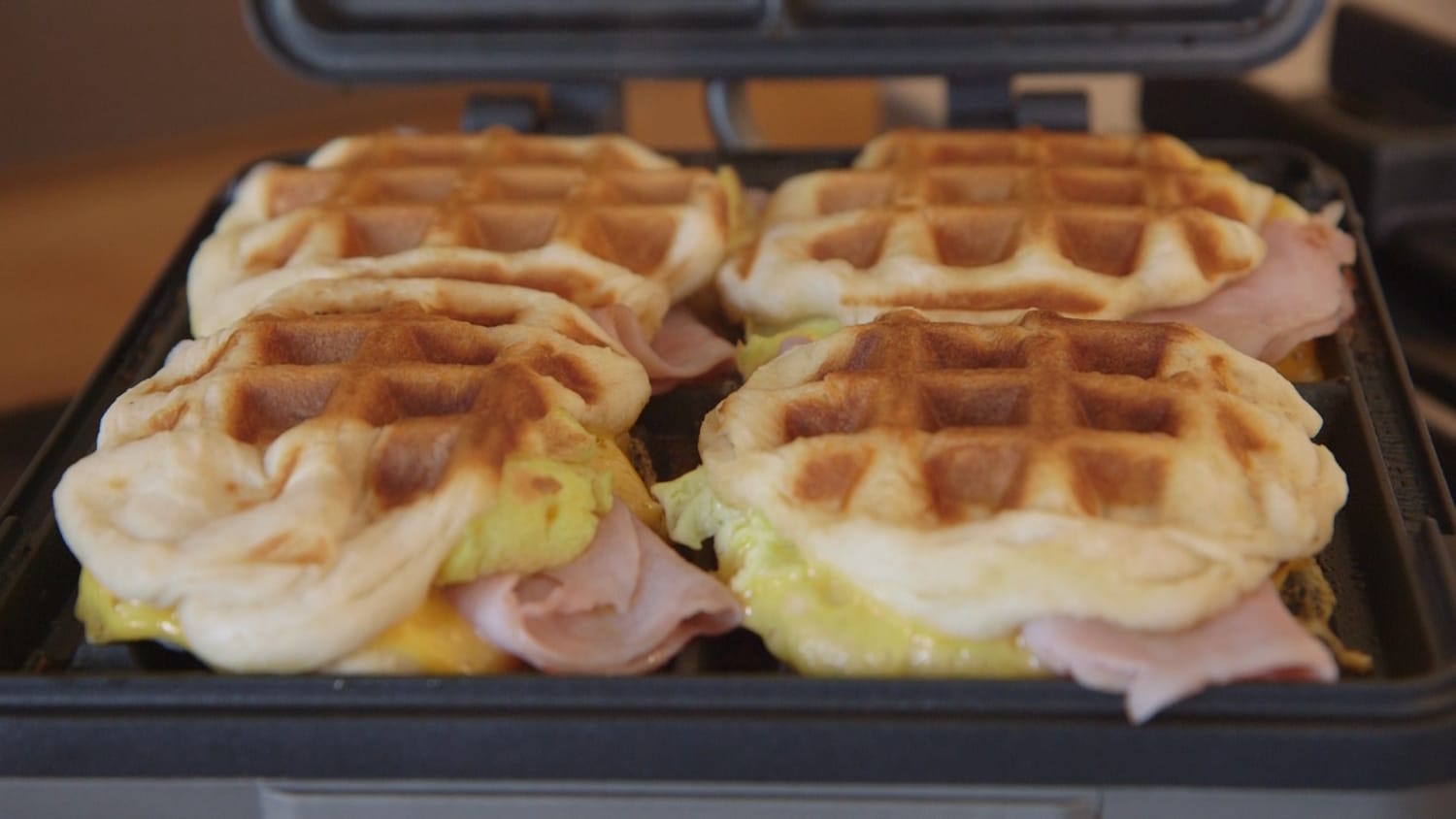 4-Ingredient Breakfast Stuffed Waffles recipe