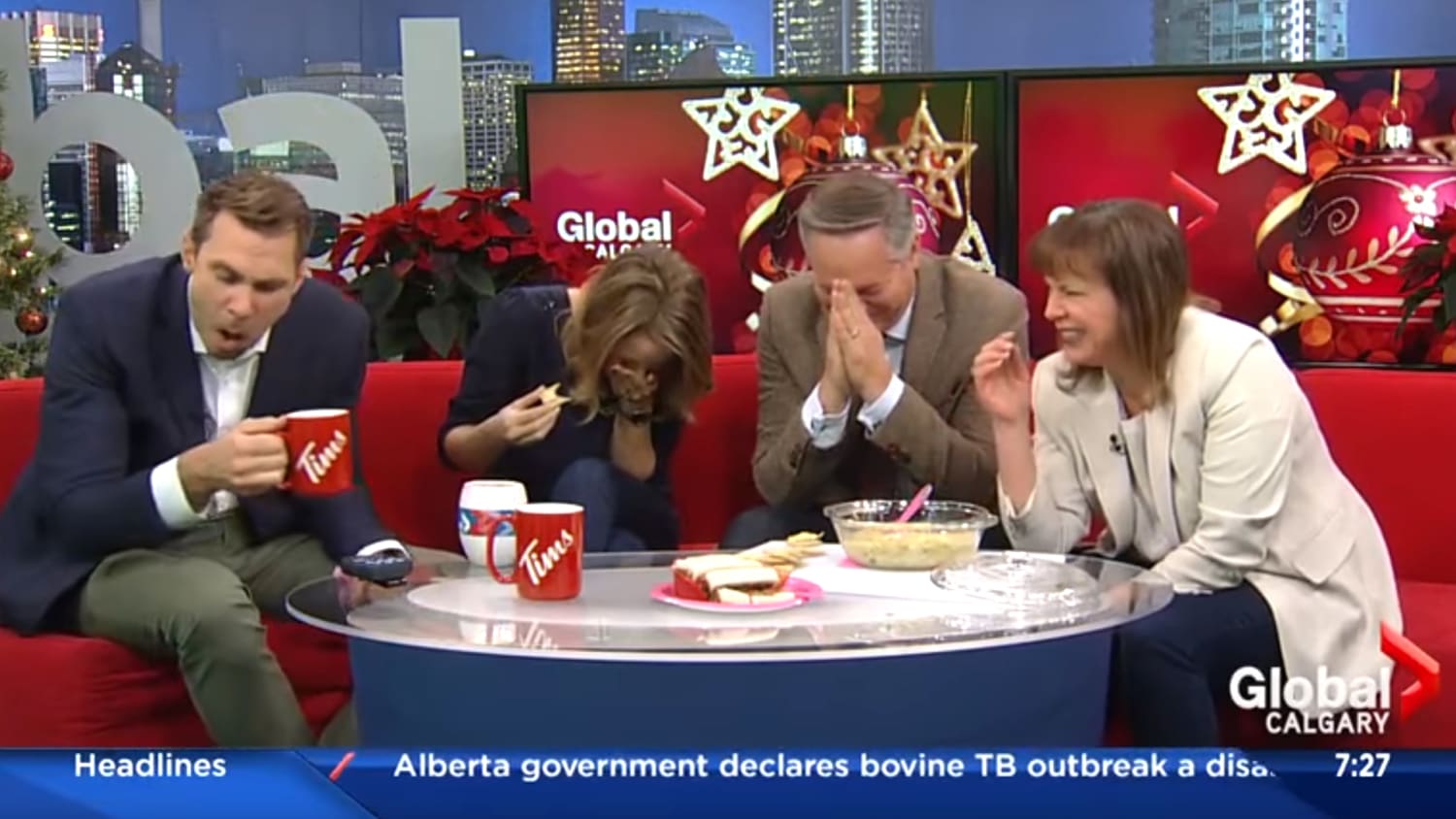 News anchors lose it on air over co-worker's horrible homemade holiday dip