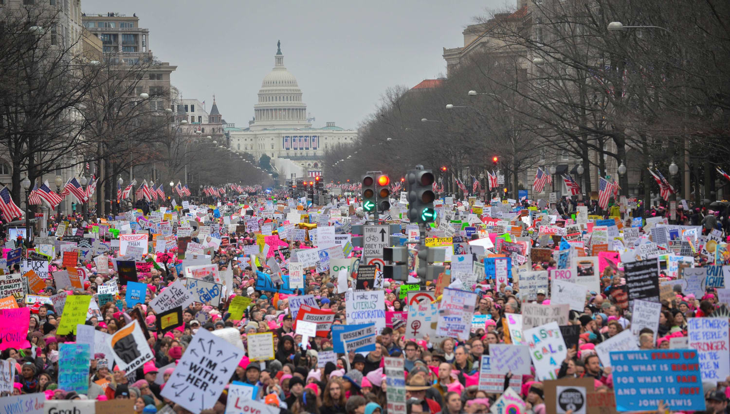 Women's March counter-protesters denounce feminism