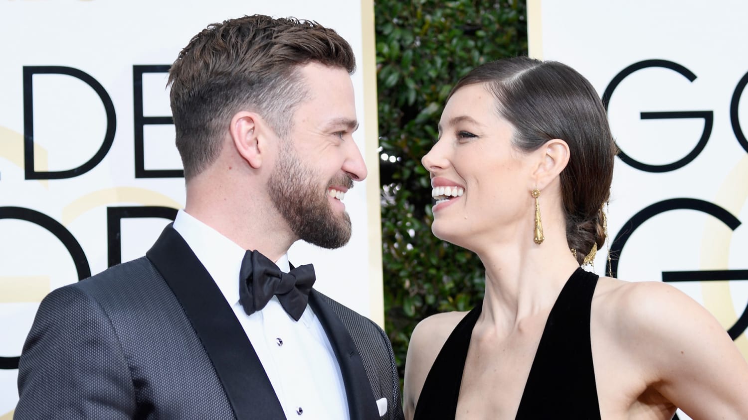 Jessica Biel and son Silas watch Justin Timberlake compete at the