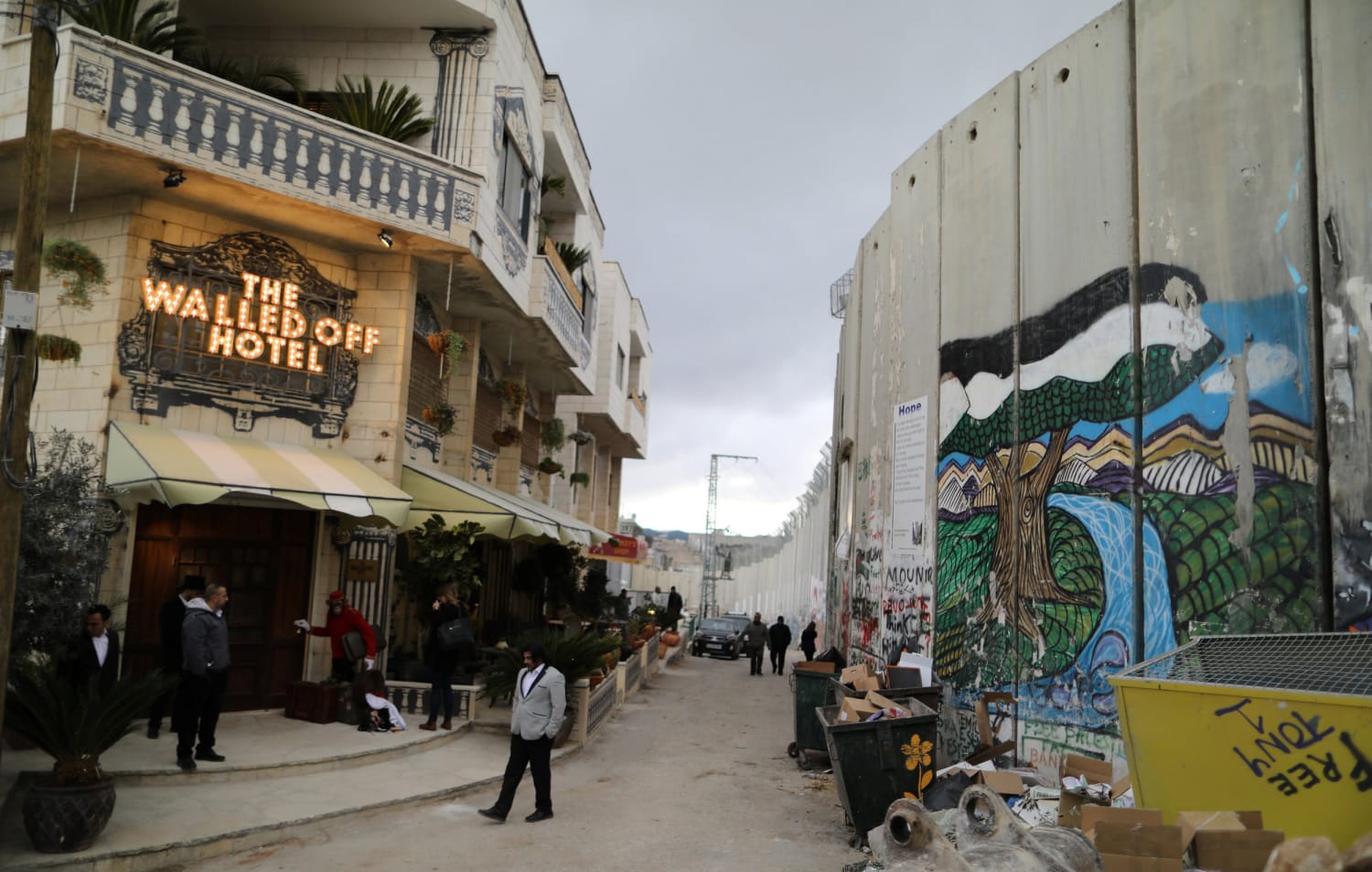 Banksy's Art in West Bank Hotel with World's 