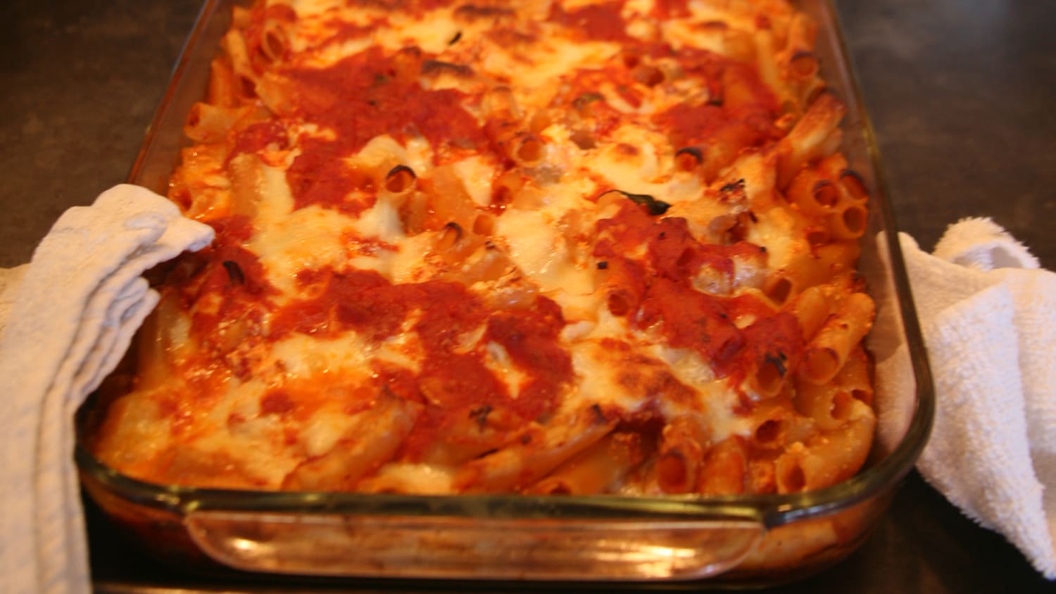 Make Lidia Bastianich's quick and easy baked ziti for a crowd-pleasing...