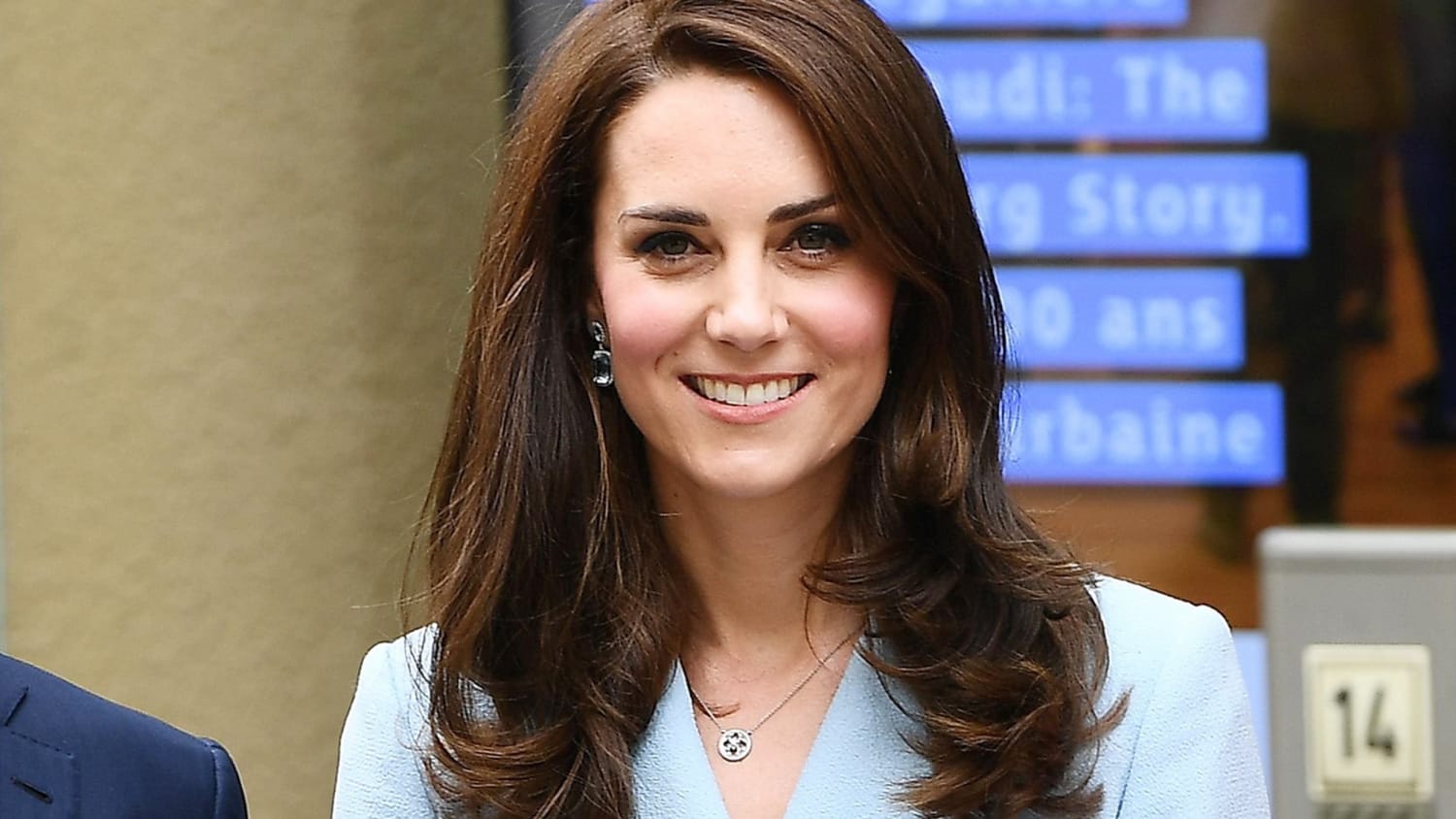 Former Kate Middleton wears blue Emilia Wickstead coatdress