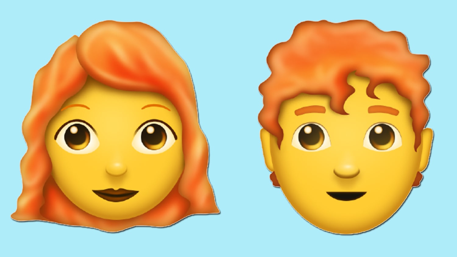 New redhead emojis arrive, along with unique hair
