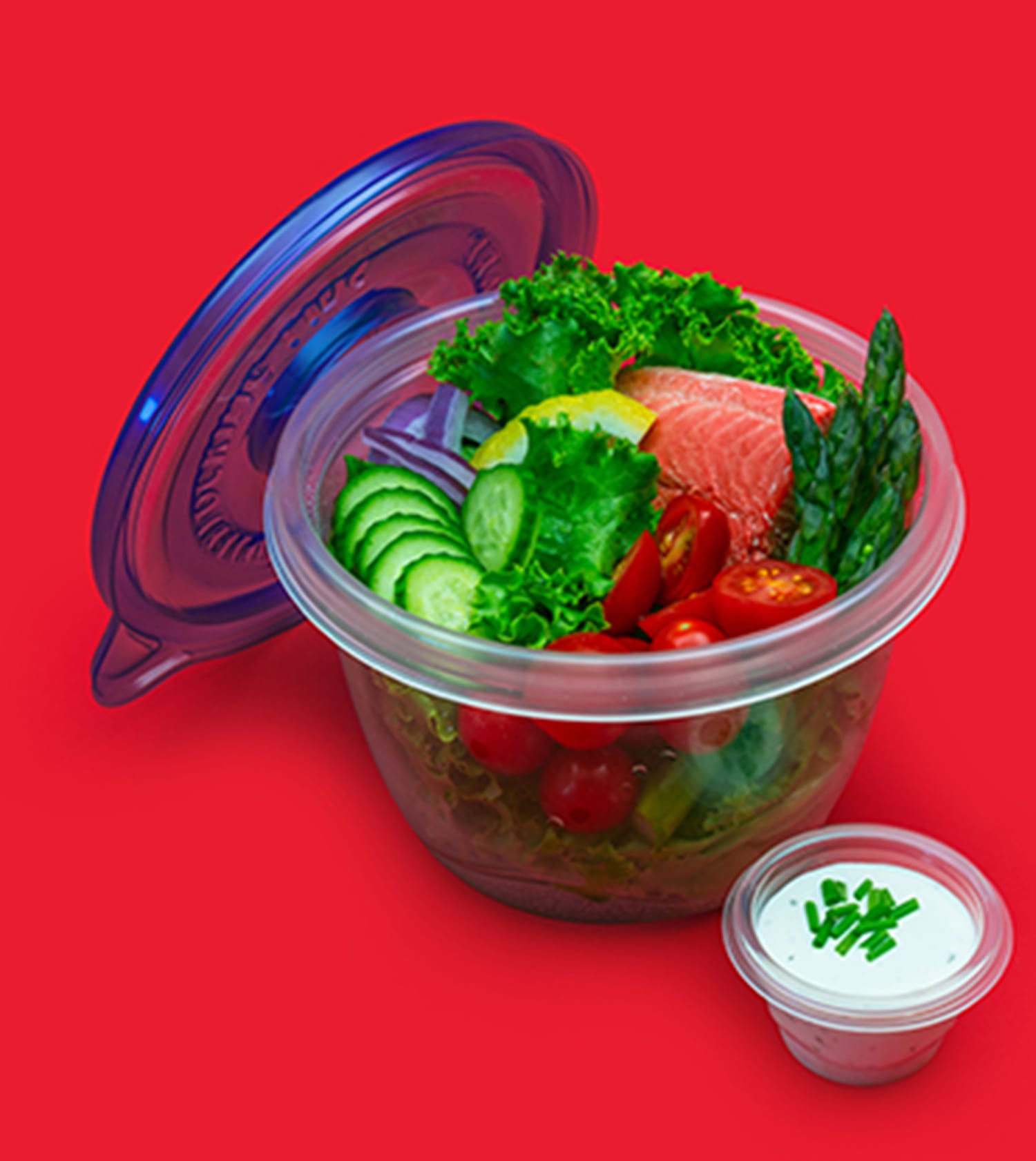Here's the purpose of the circle on the Glad salad container lid