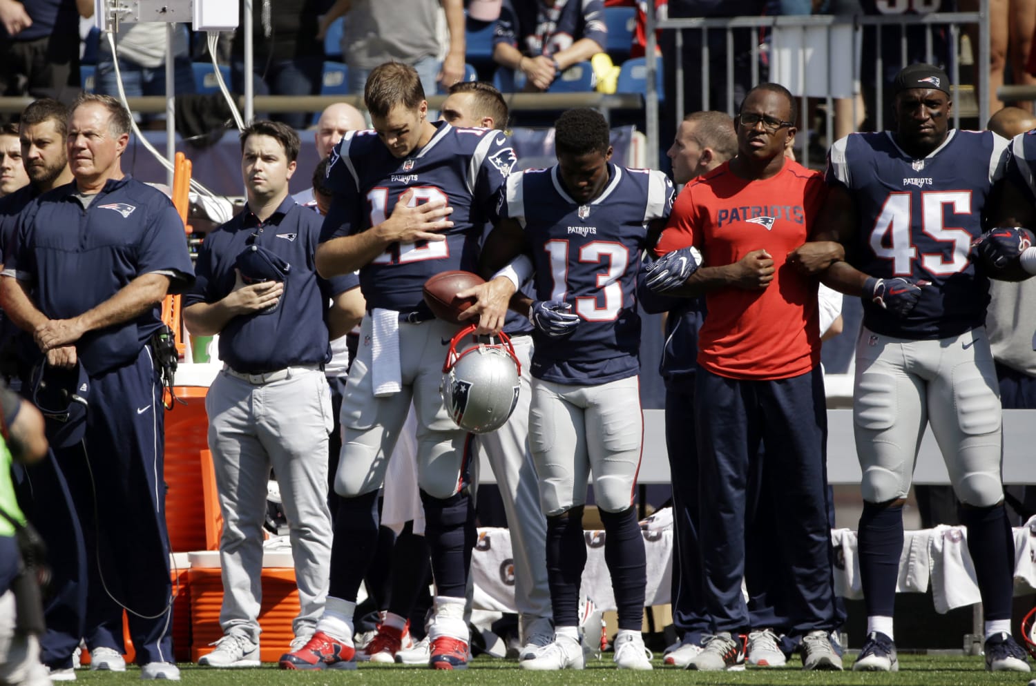 Ravens and Jaguars Players Kneel and Lock Arms During National Anthem