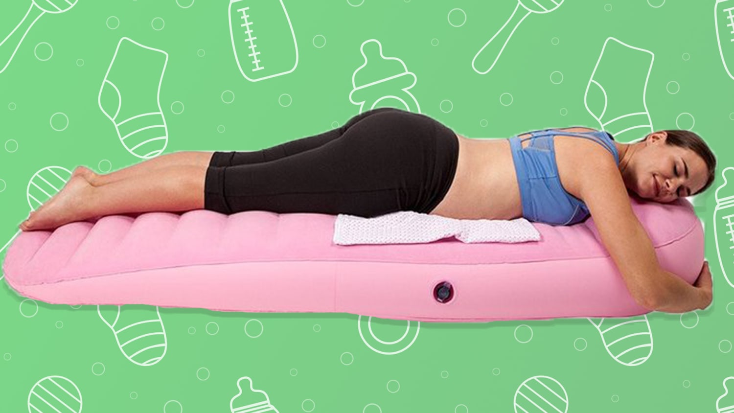 The Cozy Bump pillow helps pregnant women stomach-sleep