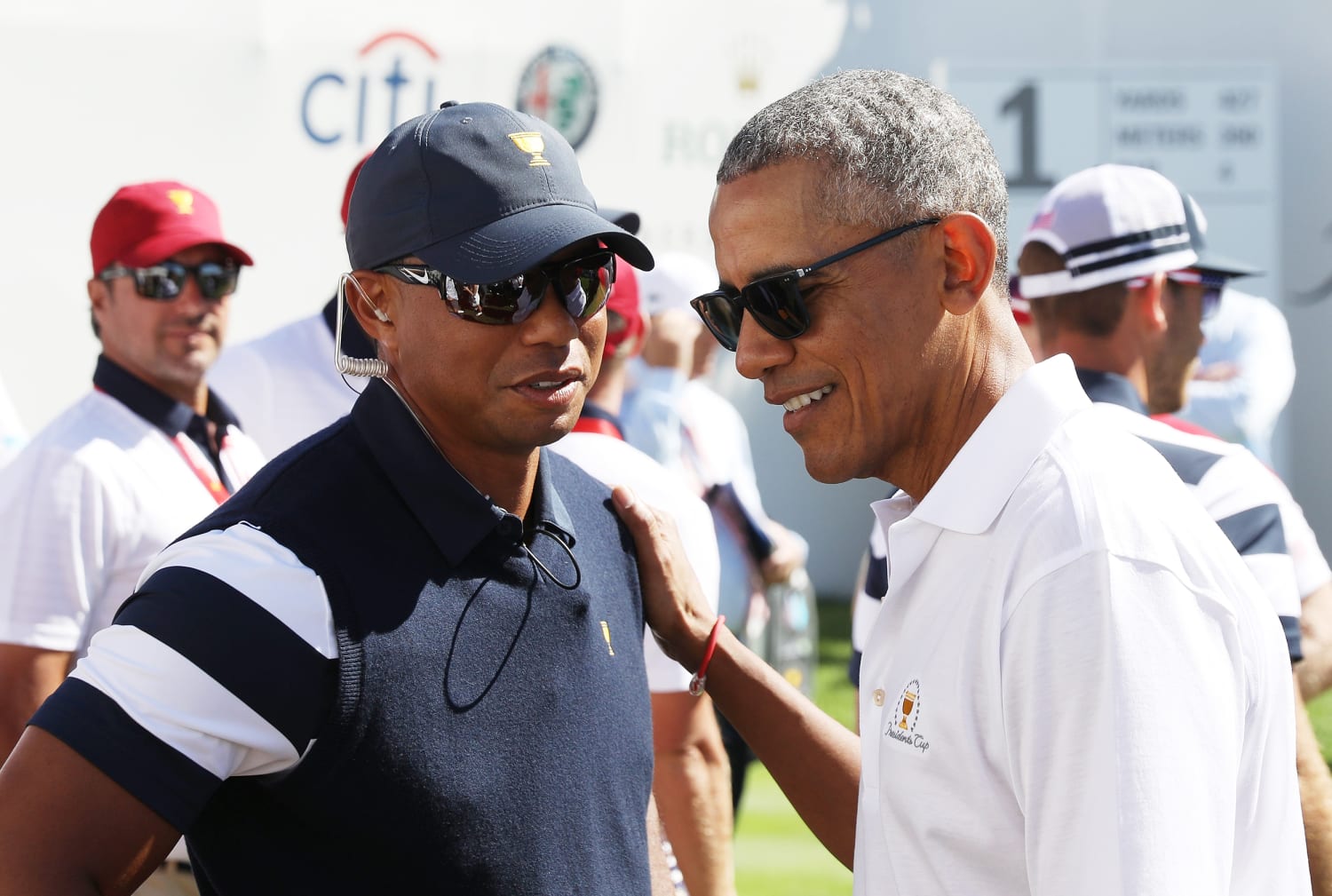Obama, Bush and Clinton reunite for epic hangout at Presidents Cup