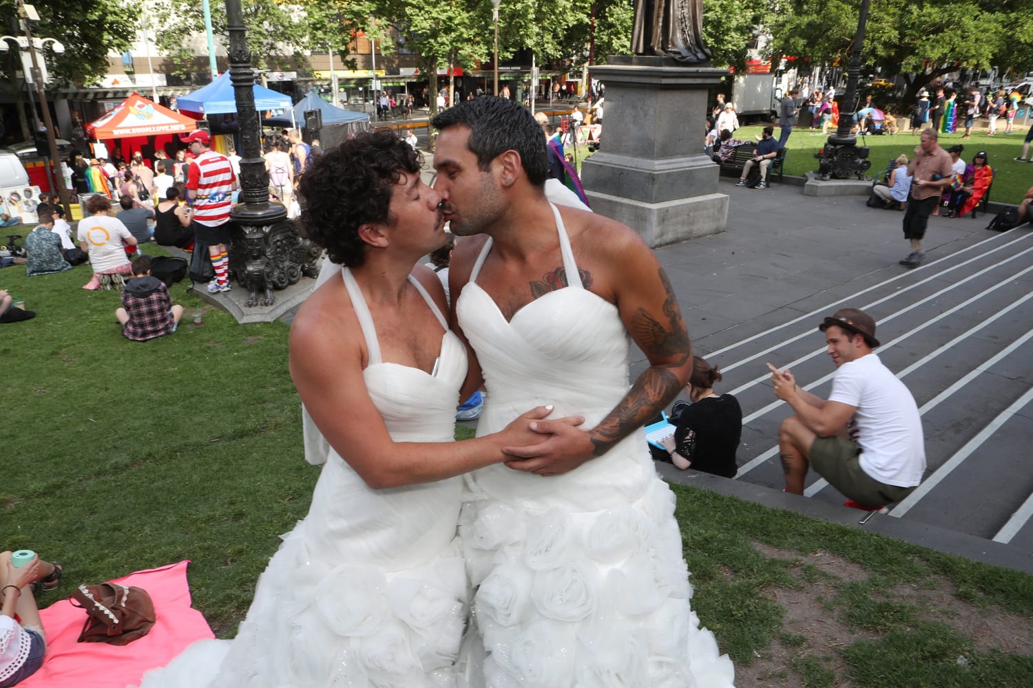 gay wedding dress male