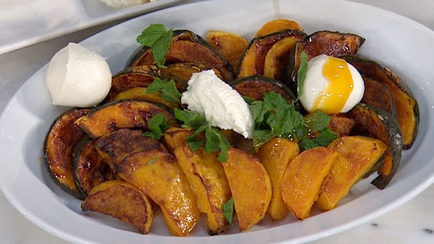 Roasted Acorn Squash with HarissaCitrus Dressing and Mint Recipe