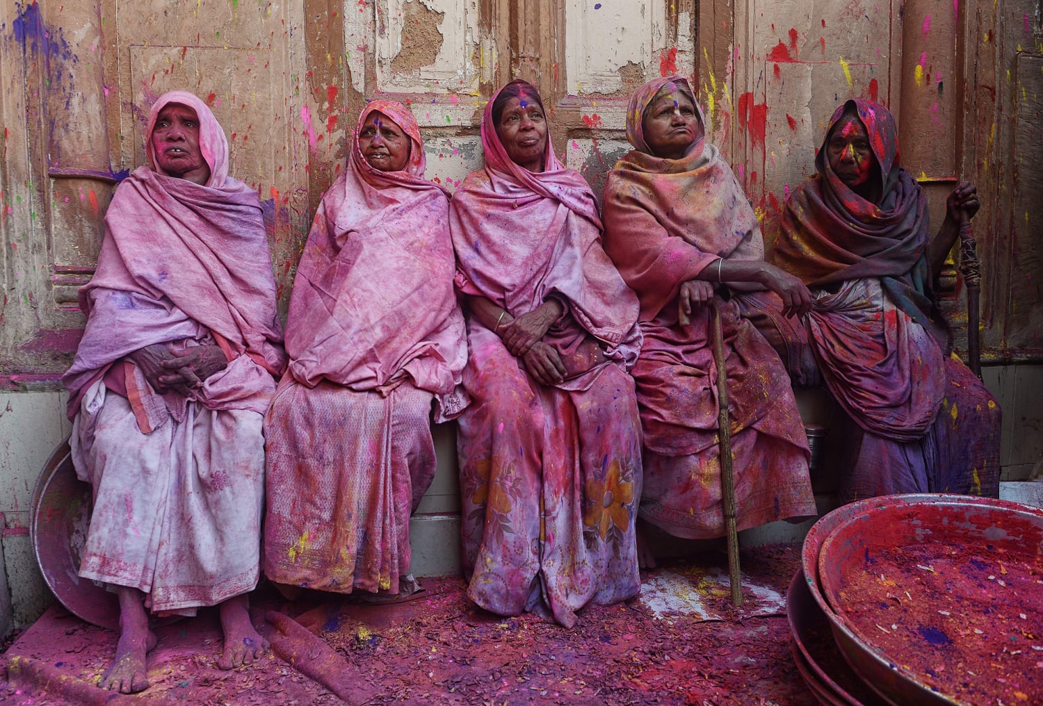 Colored powder flies as Hindus celebrate Holi