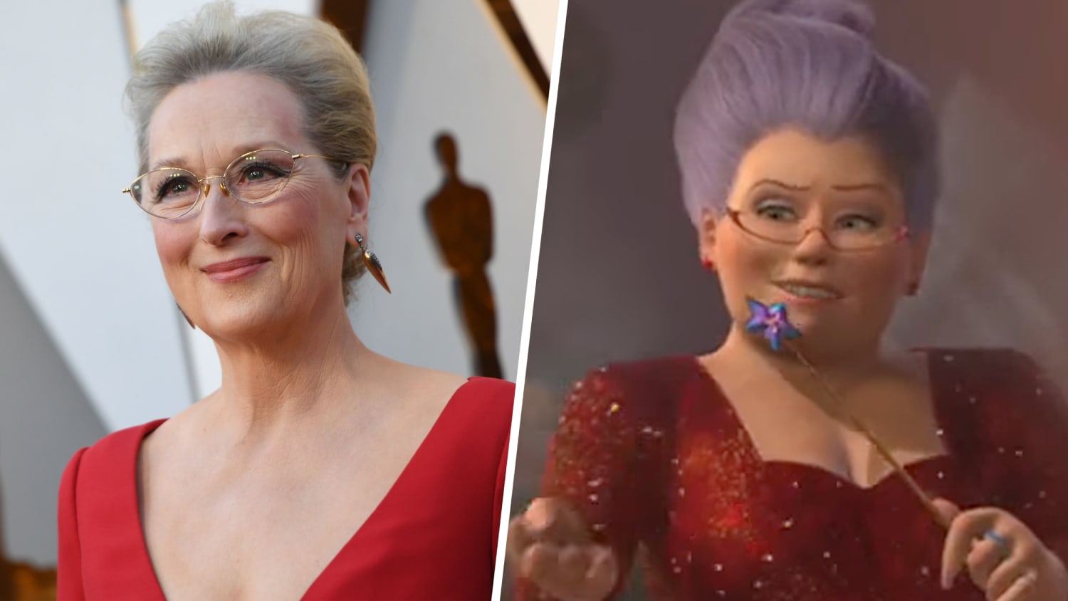 Meryl Streep looked just like the fairy godmother from 'Shrek' at...
