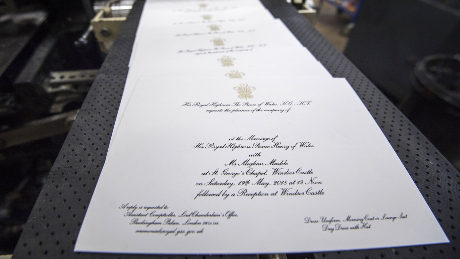 3-Royal Wedding Prince Harry Meghan Markle BOOKMARKS Keepsake Invitation replica 