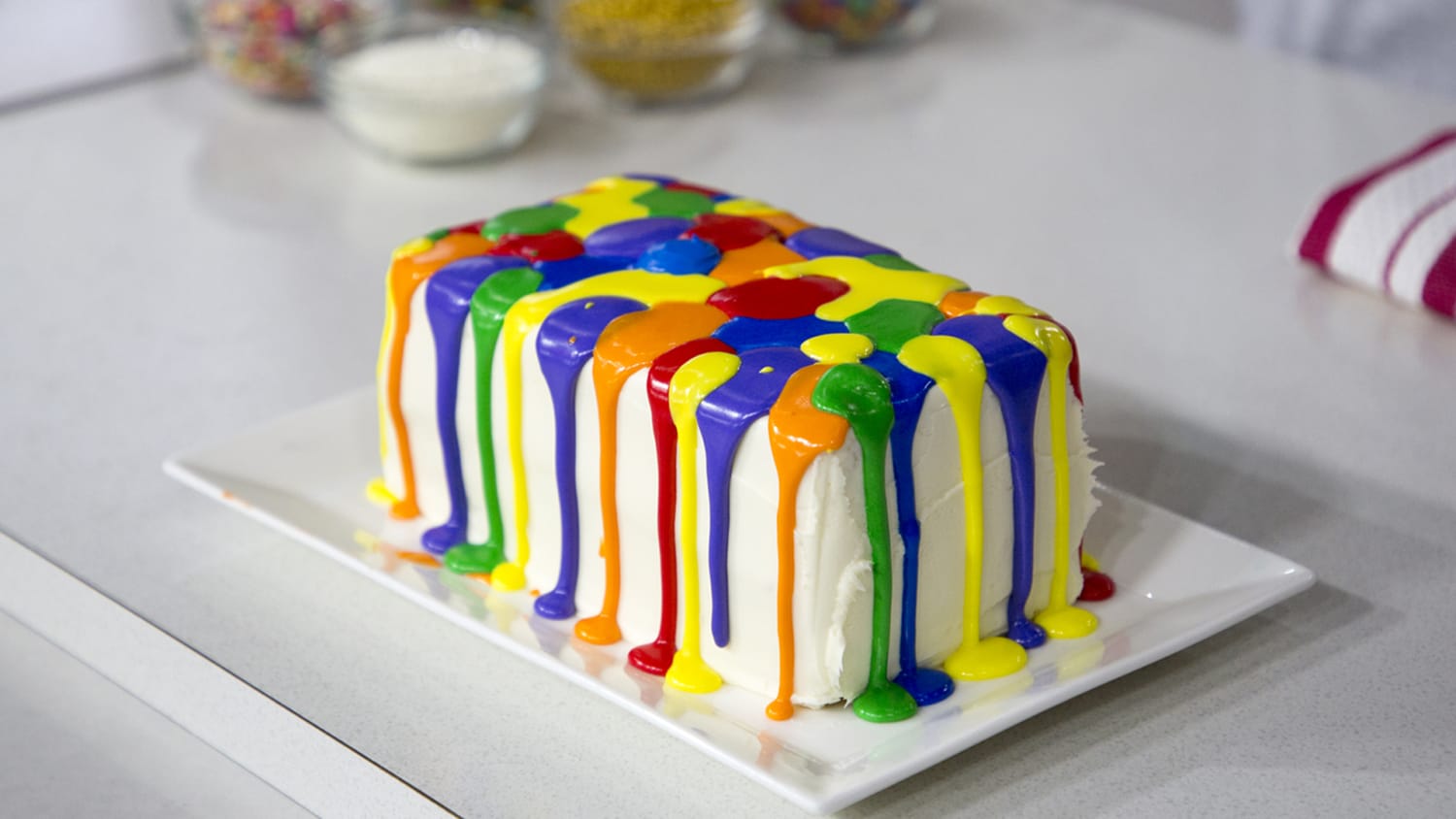 Rainbow Buttercream Rainbow Layered Cake — Burnt Butter Cakes