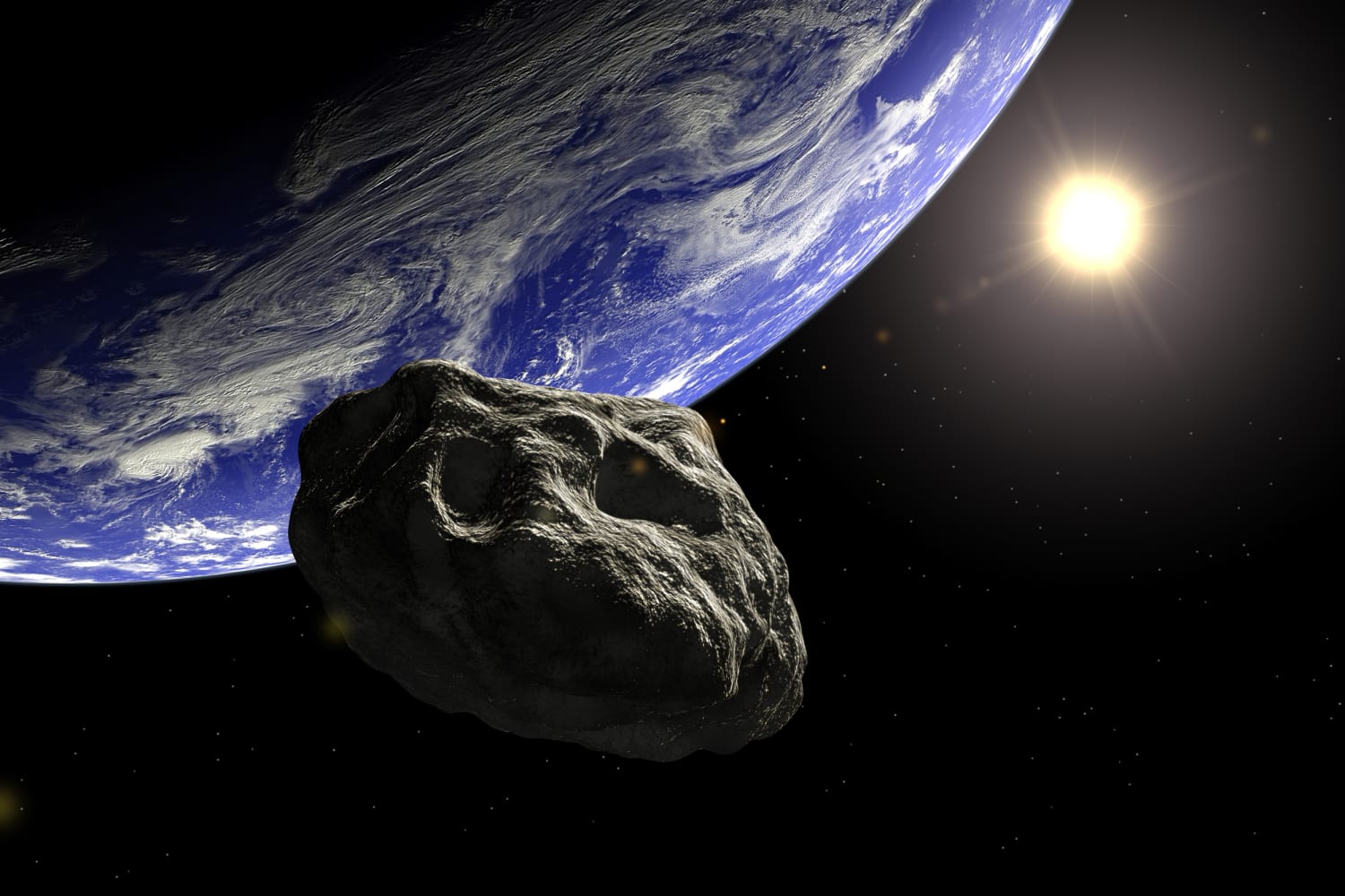 asteroid crashing into earth