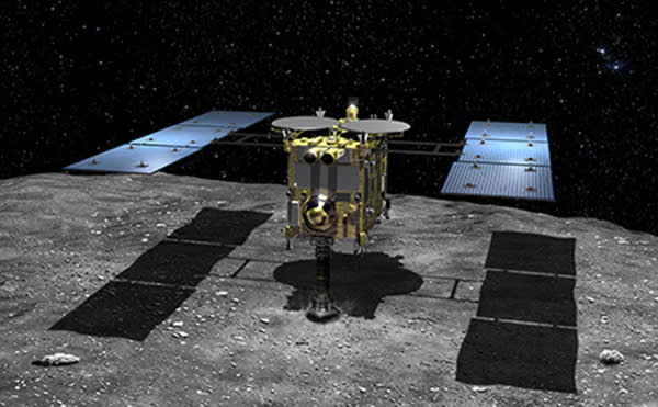 Japan's Hayabusa 2 space probe snuggles up to odd-looking asteroid