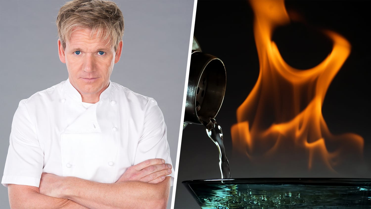 Customers catch fire at Gordon Ramsay's Hell's Kitchen.