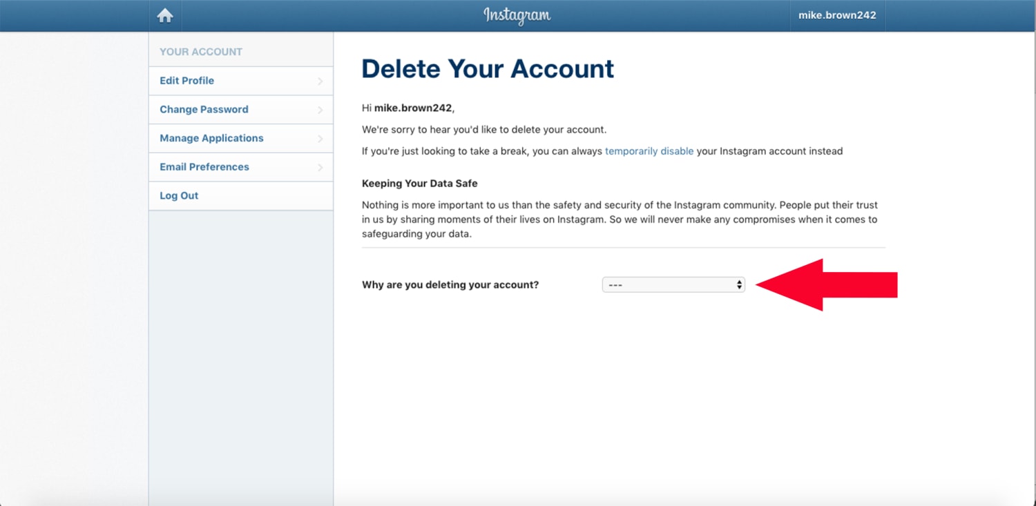 How to delete Instagram accounts in 25