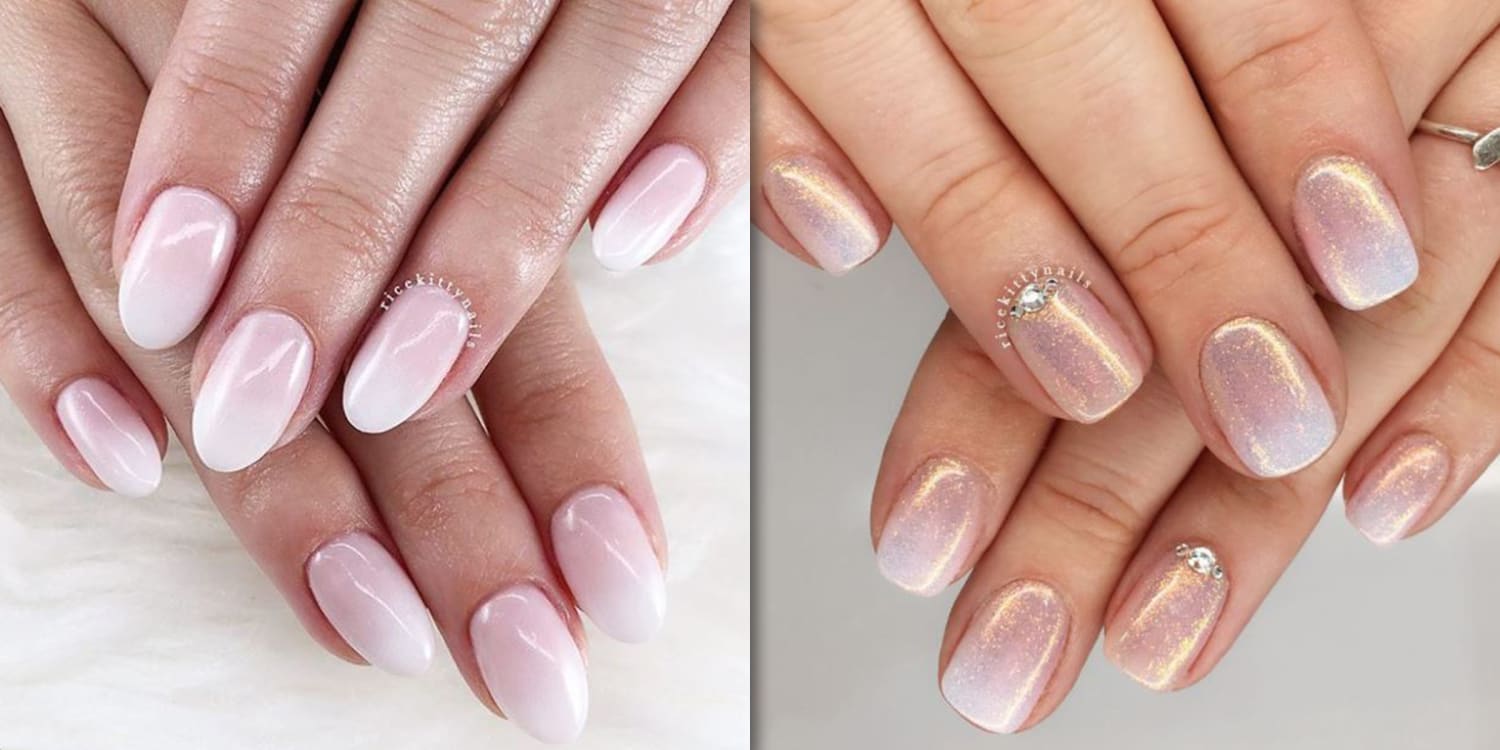 50 Shades of Polish - “Baby boomer nails” also known as French ombré or  French fade, blending the pink and white together to create a seamless  gradient effects. . . . Hand