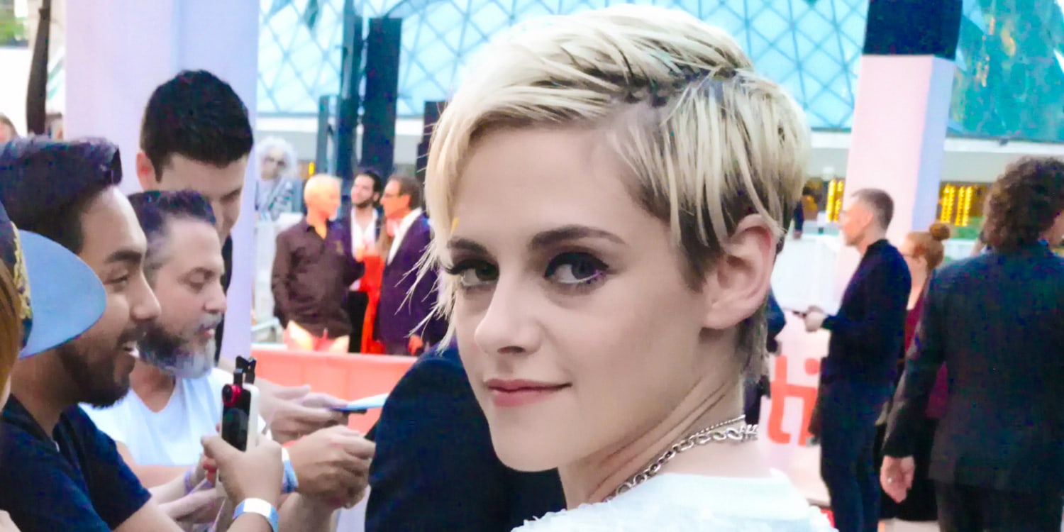 Kristen Stewart debuts platinum blond pixie cut at Toronto film festival