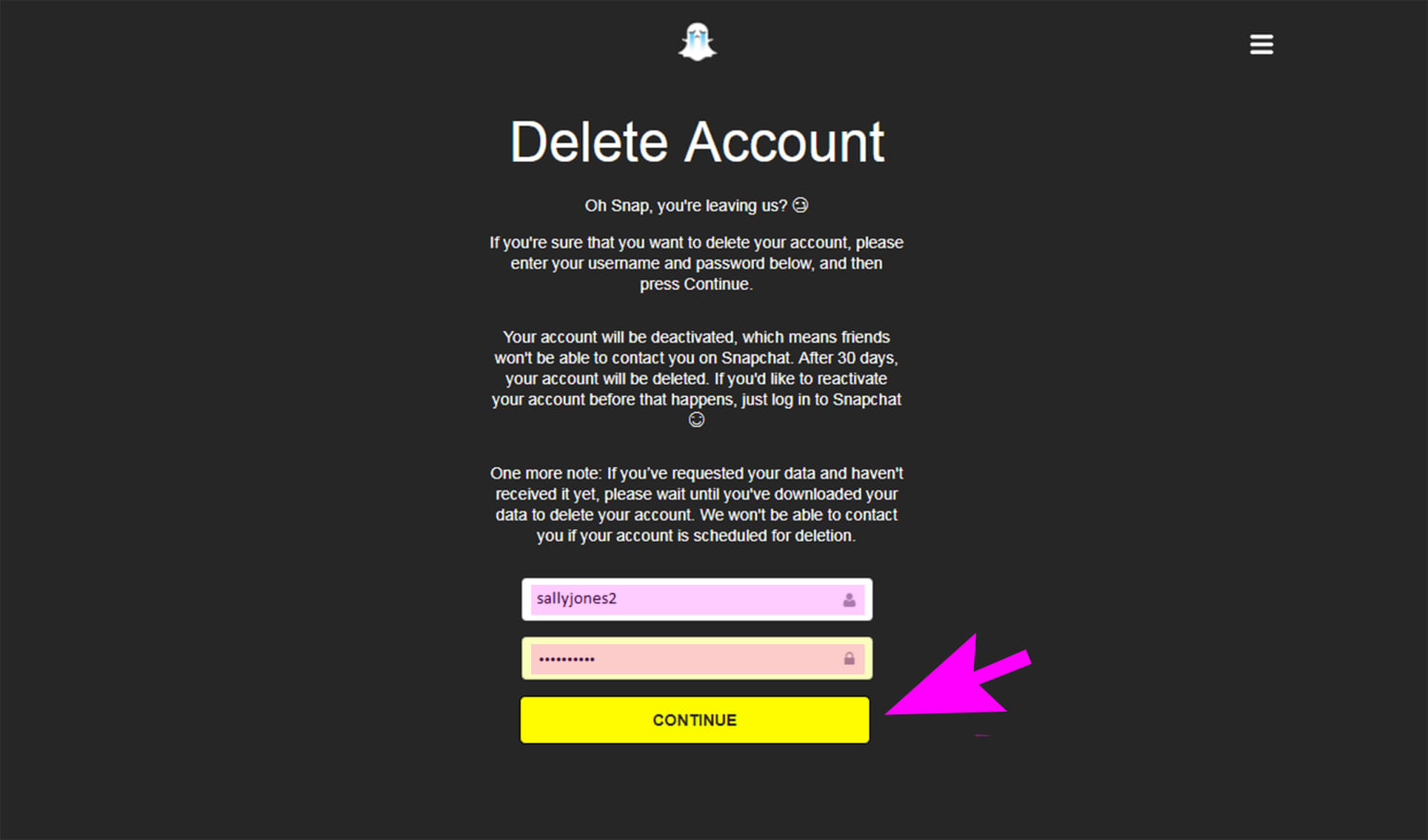 How to delete Snapchat accounts in 24