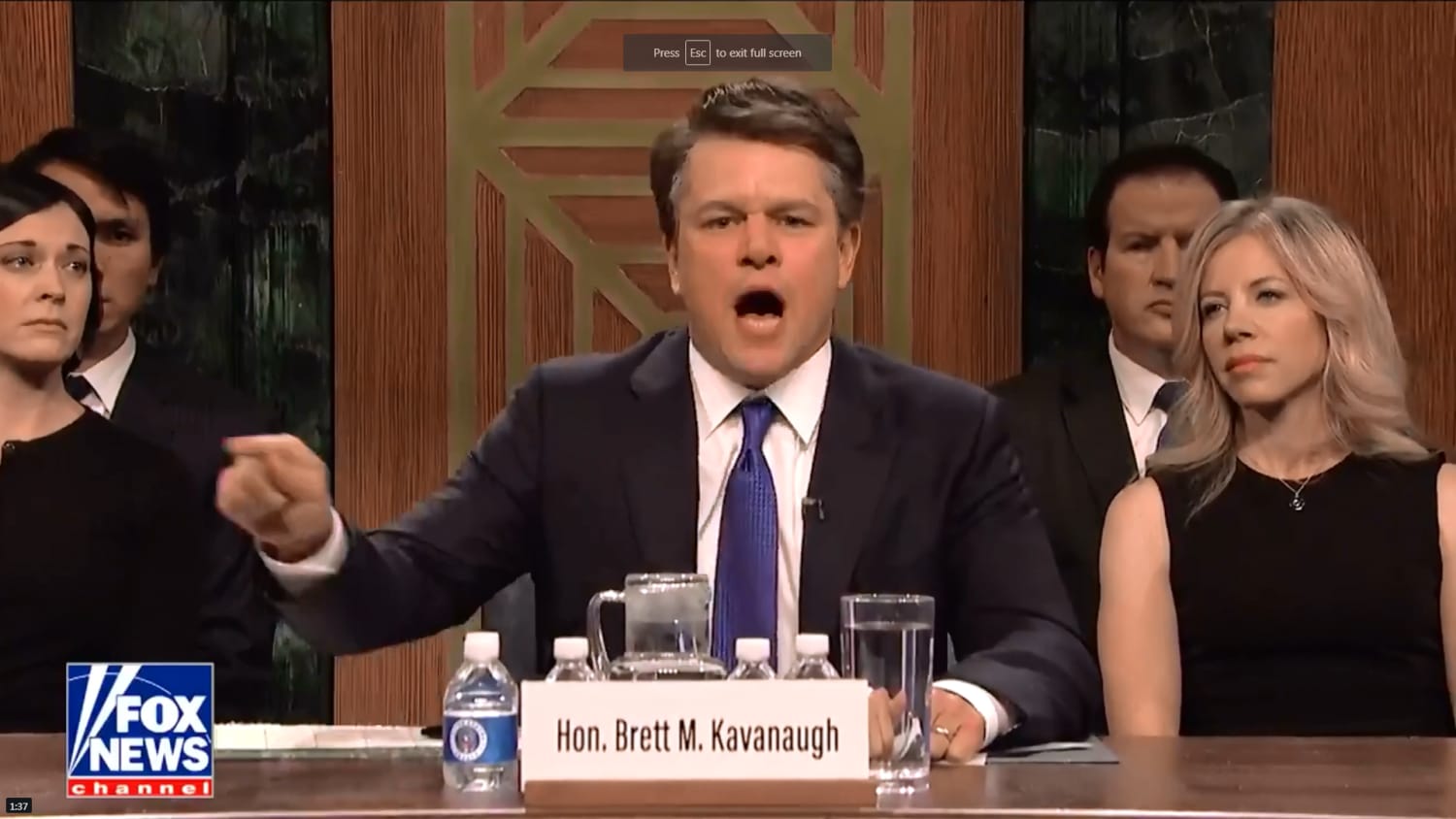 Matt Damon as an angry Kavanaugh grilled on 'SNL' season opener