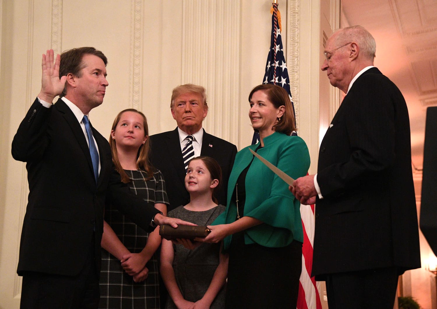 Brett Kavanaugh is sworn in as Supreme Court justice