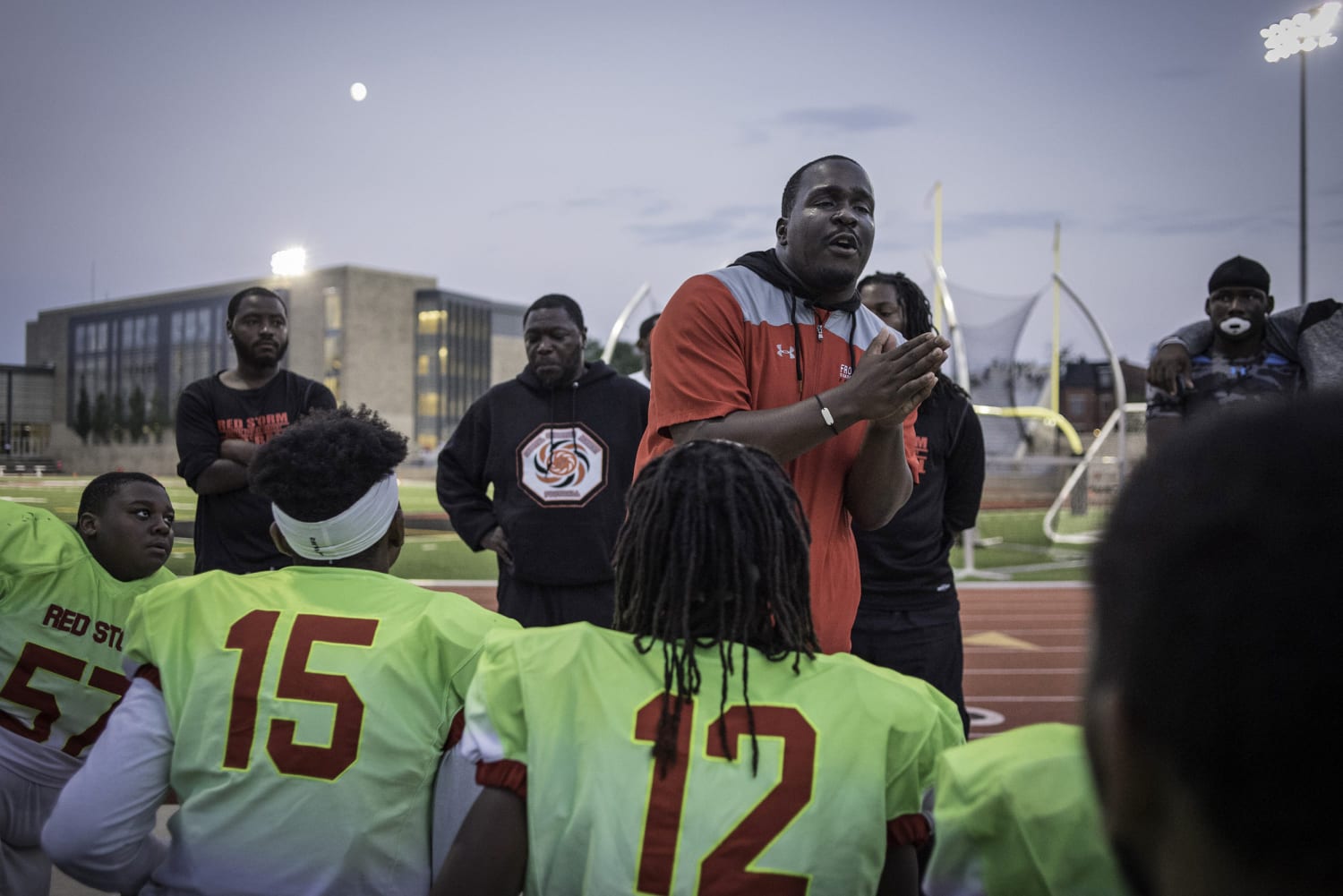 Cherokee football player kneels for national anthem to protest