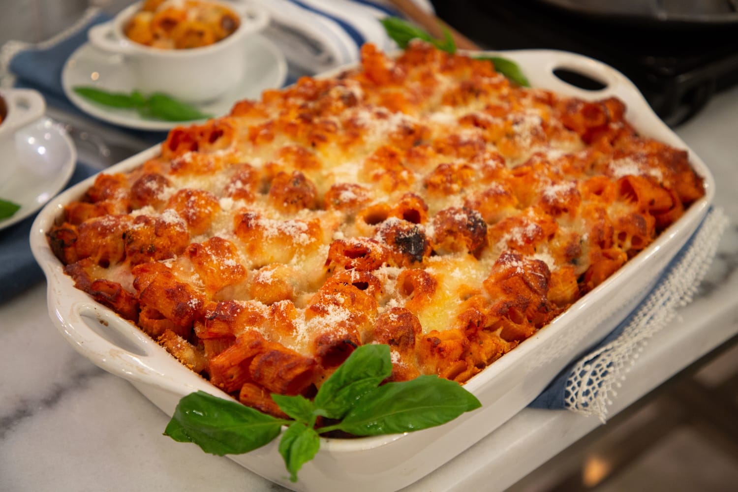 Katie Lee's Chicken Meatball and Penne Pasta Bake Recipe