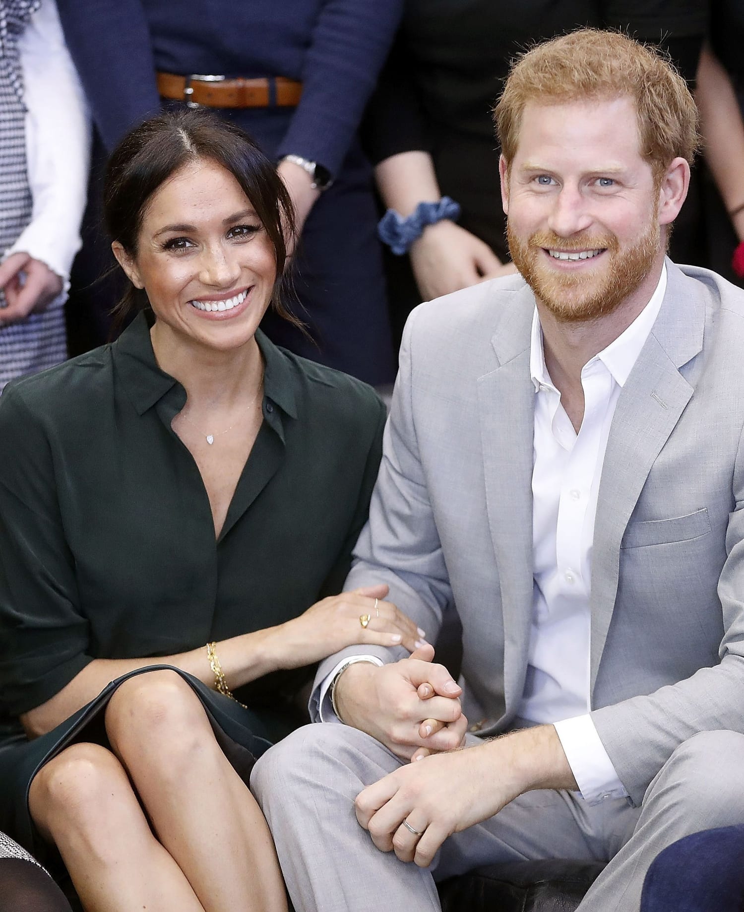 Meghan Markle smiles warmly at Princess Charlotte as the Royal